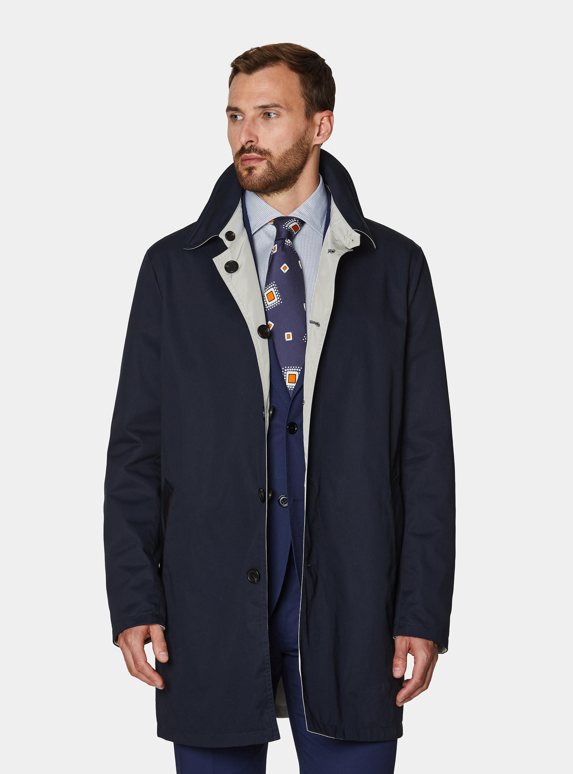 Impermeabile reversibile, BLU NAVY