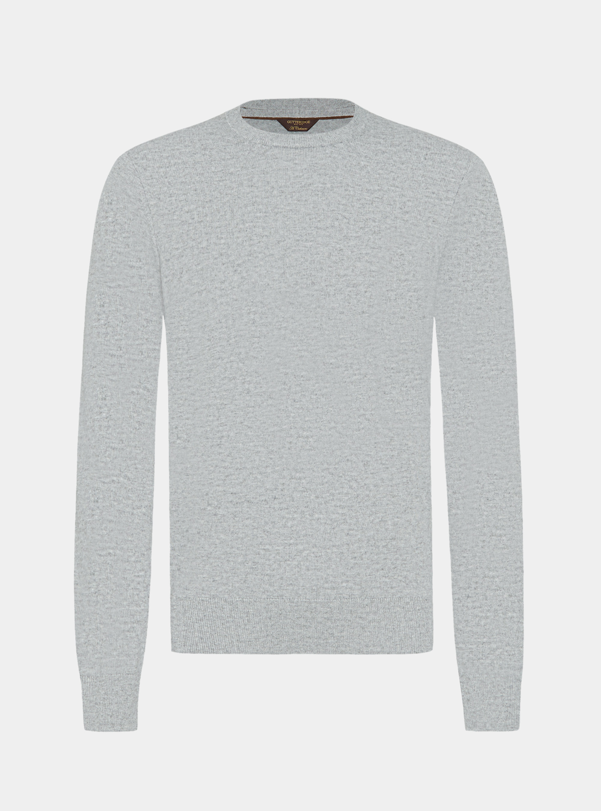 Girocollo in maglia in lana e cashmere, GRIGIO CHIARO MELANGE