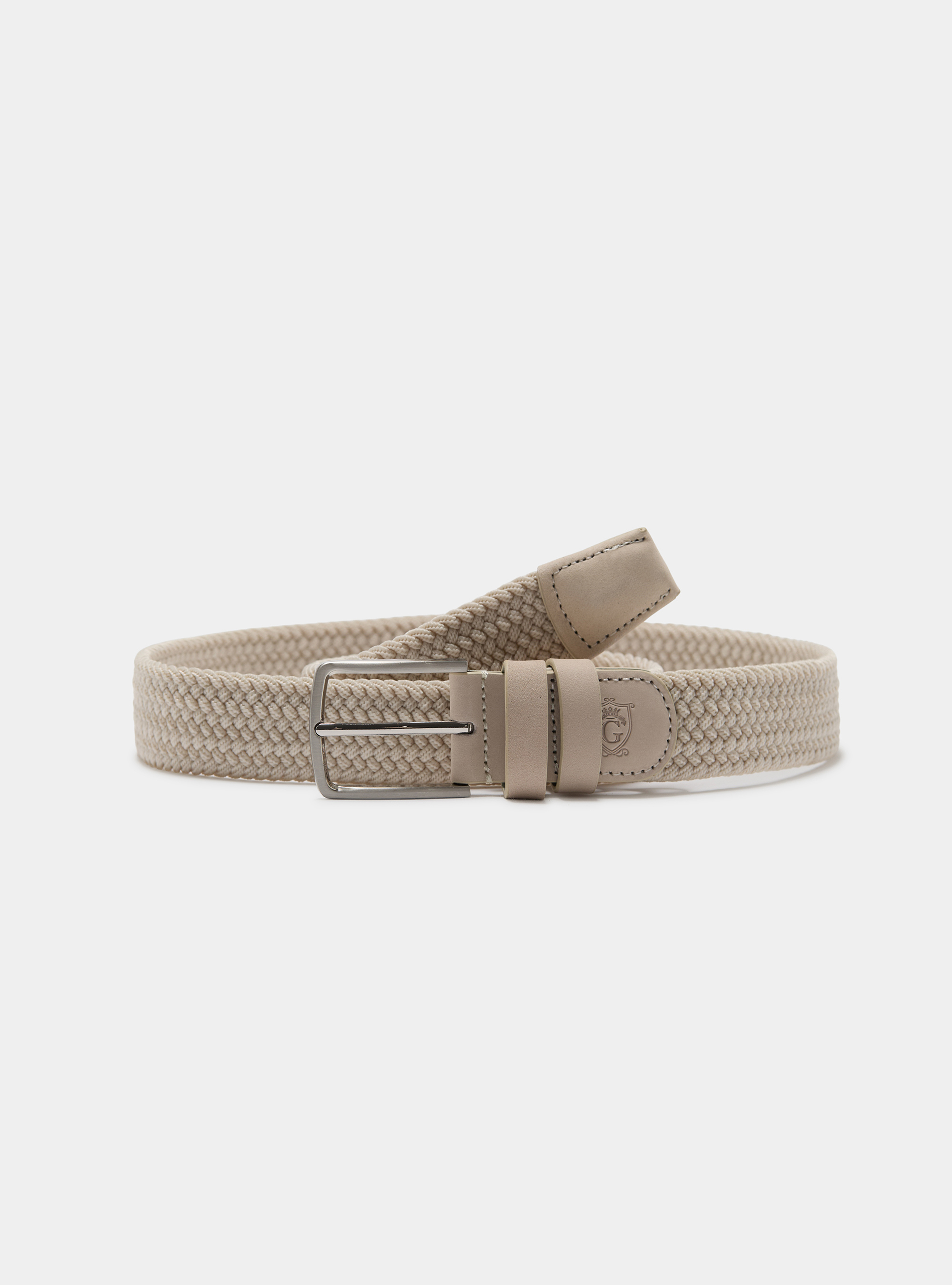 Cintura elastica intrecciata, BIANCO