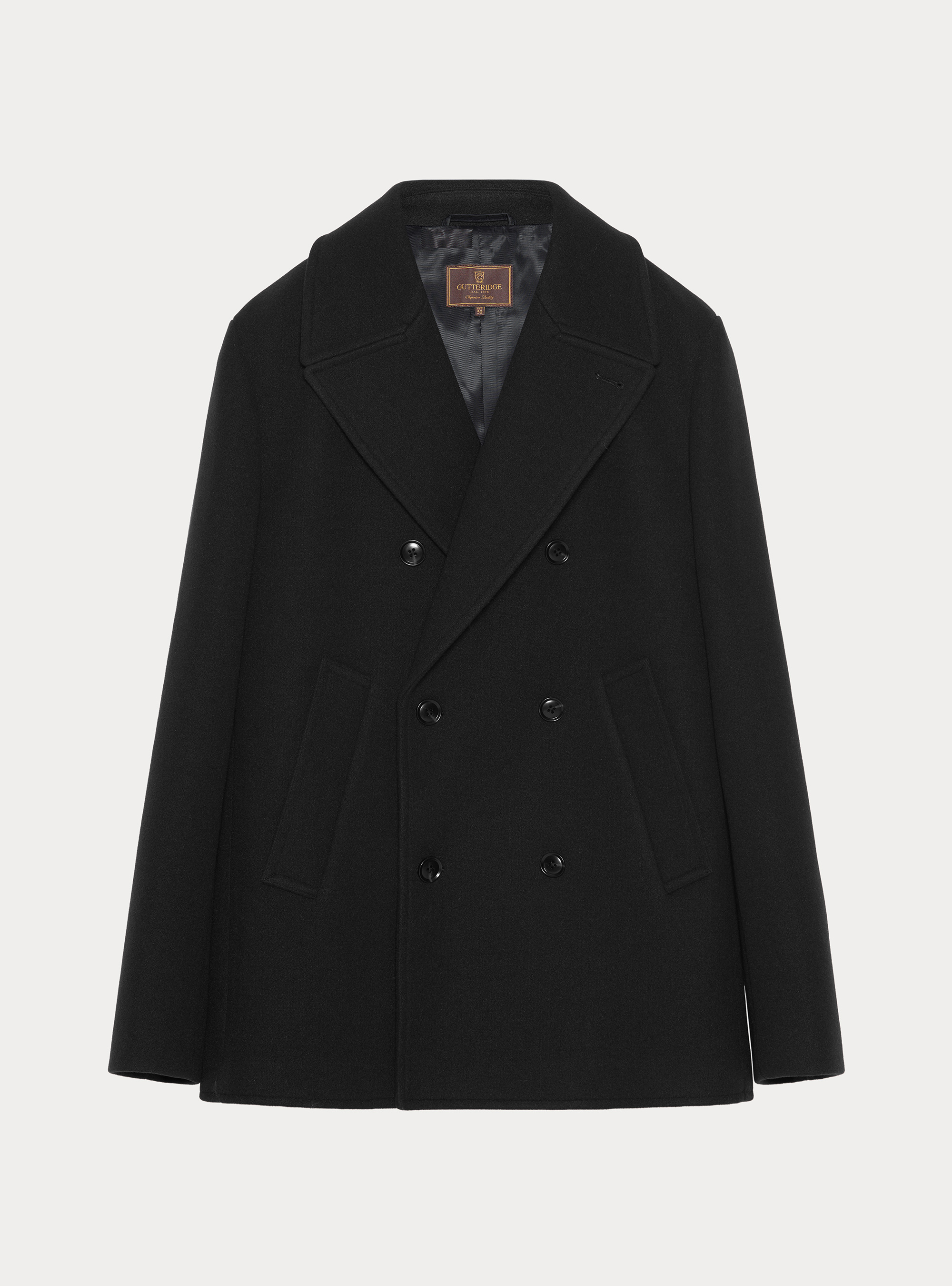 Peacoat tinta unita, NERO