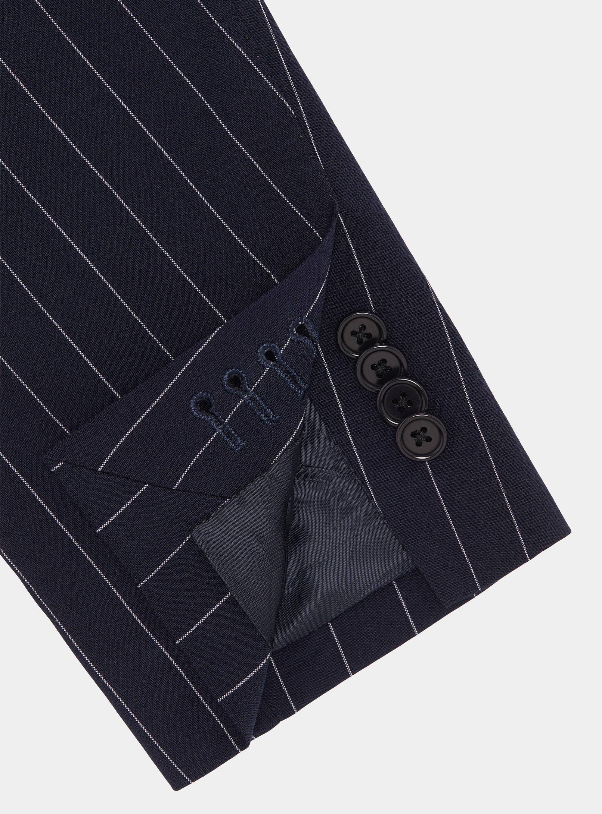 Giacca abito monopetto gessato, BLU NAVY
