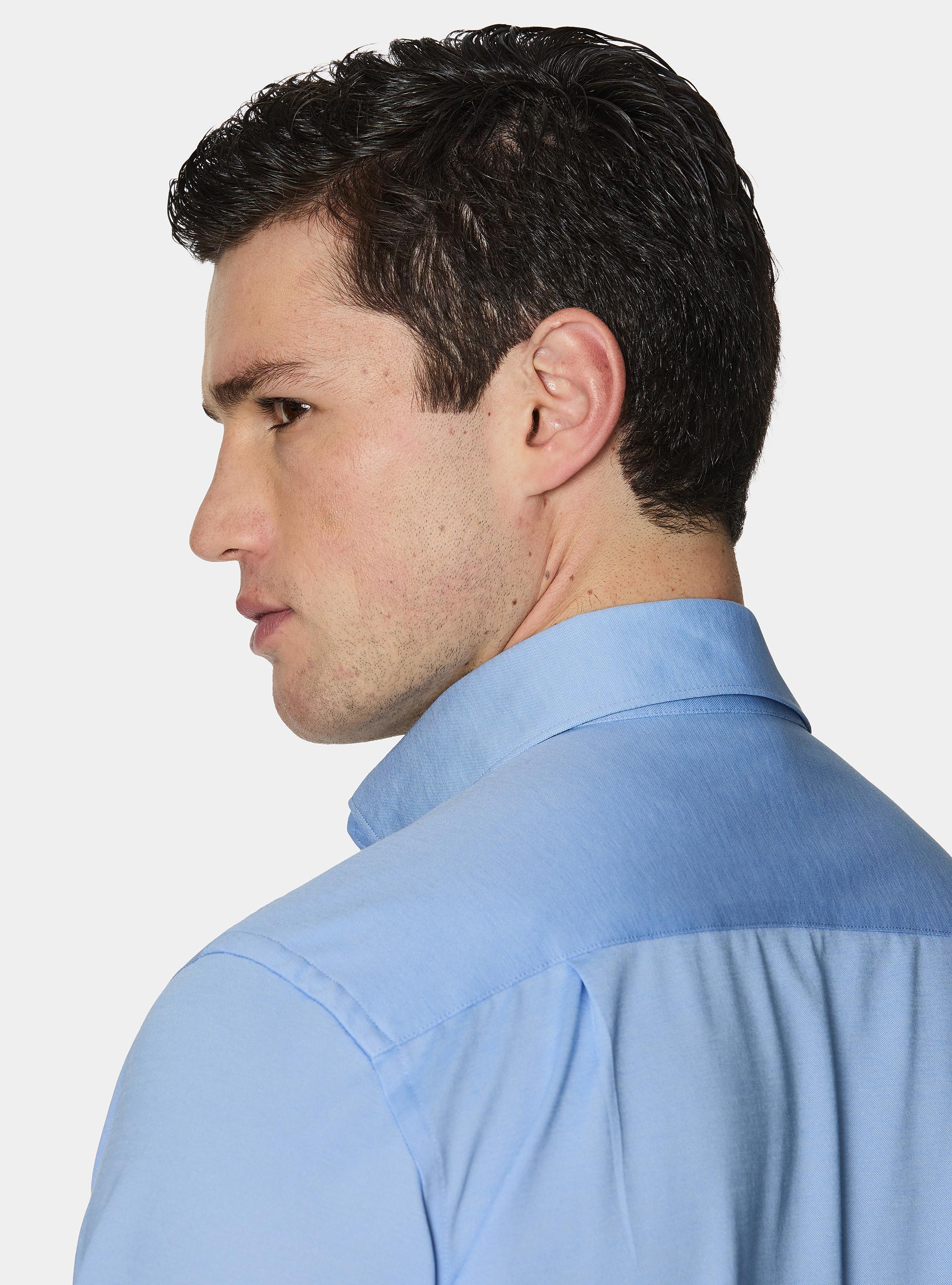 Camicia GT01 in jersey di misto cotone, AZZURRO