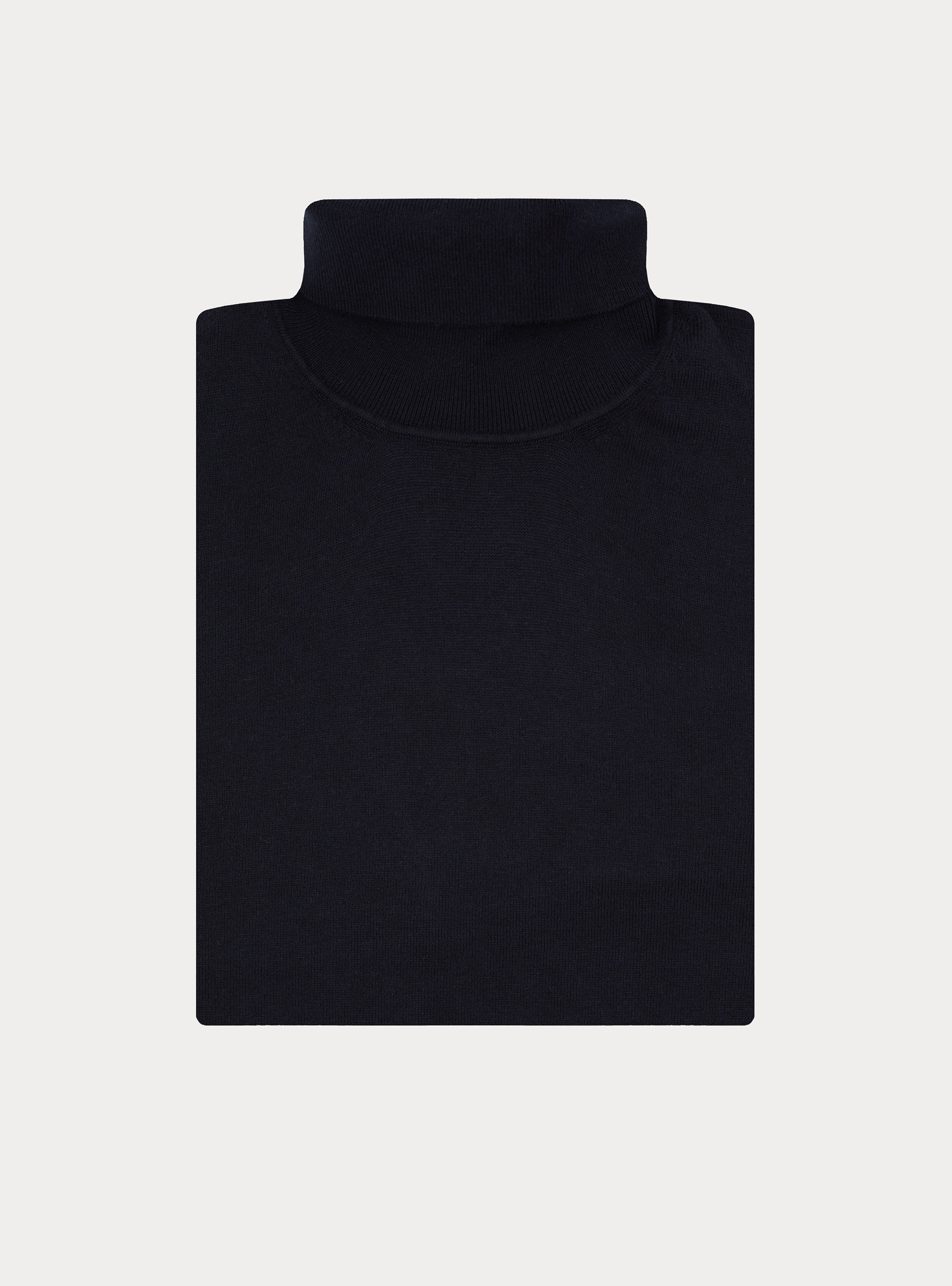 Dolcevita in cotone e cashmere, BLU NAVY