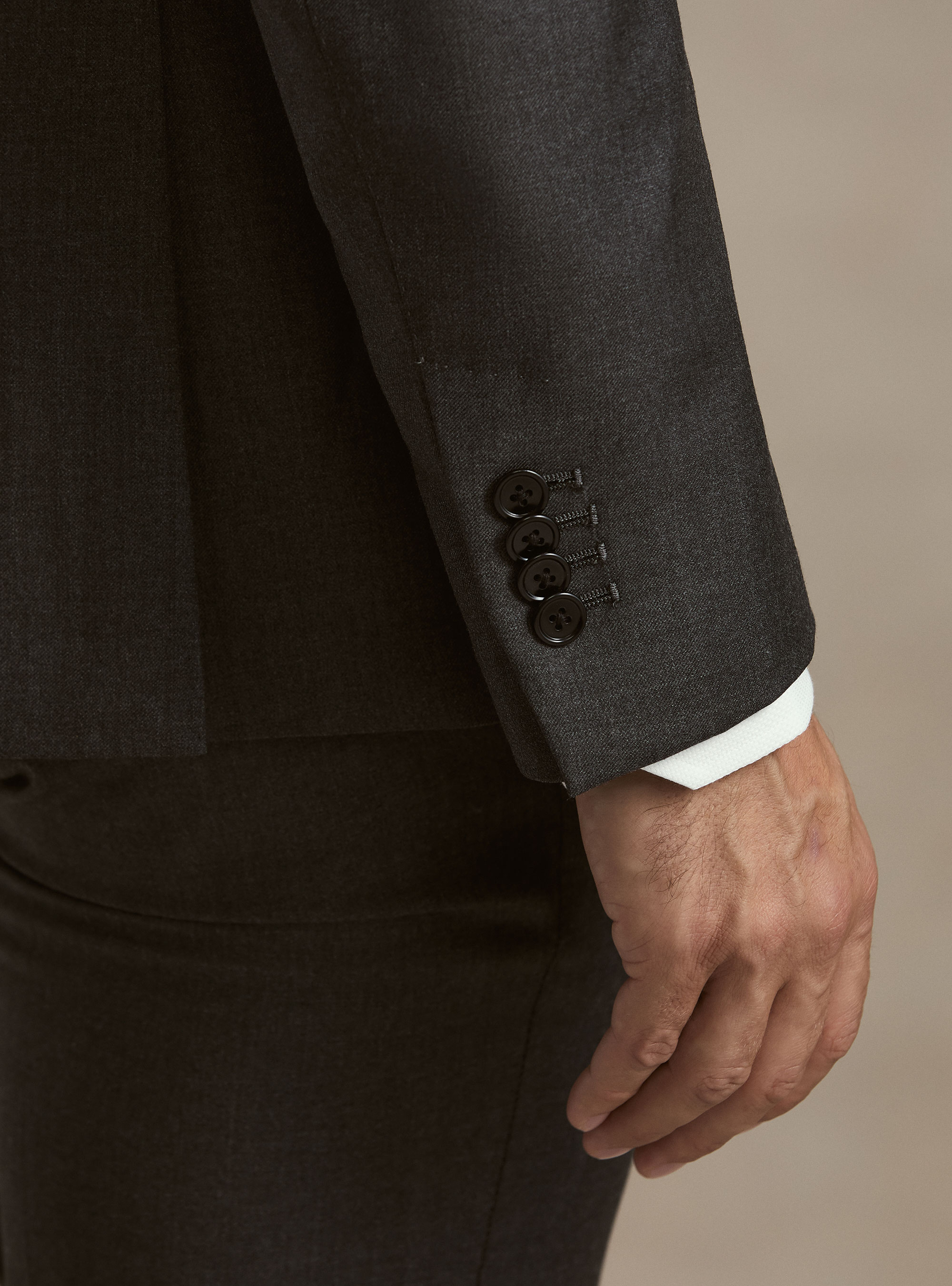 Giacca per abito in pura lana Vitale Barberis Canonico, ASFALTO