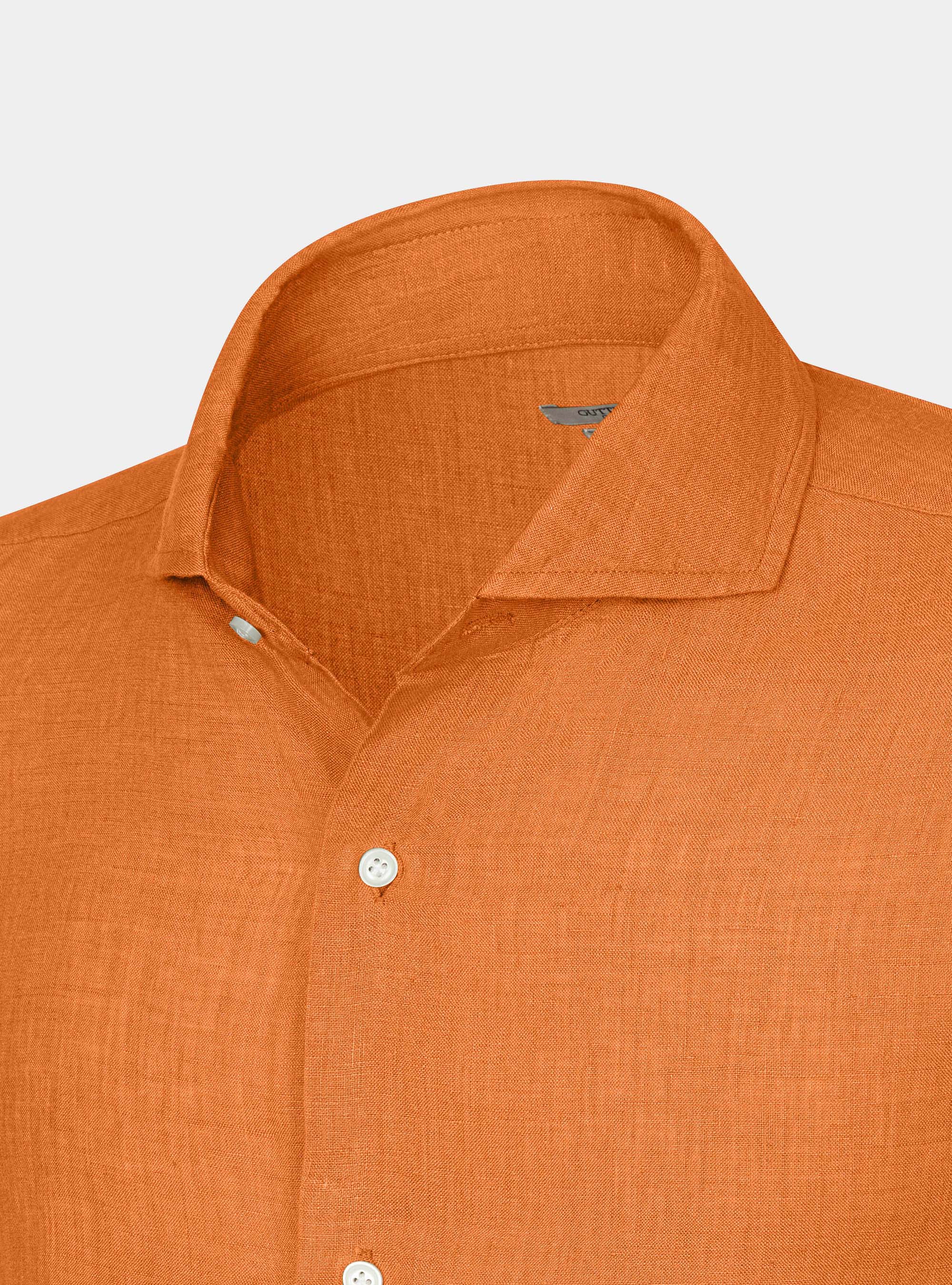 Camicia collo francese in puro lino, 0713C ZUCCA