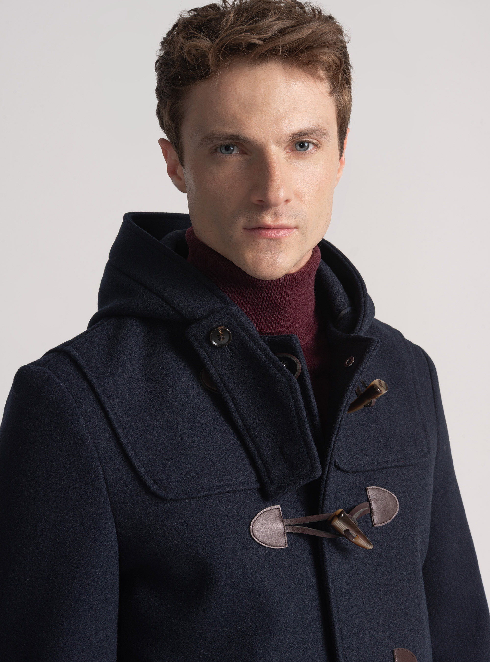 Montgomery basico in misto lana, BLU NAVY