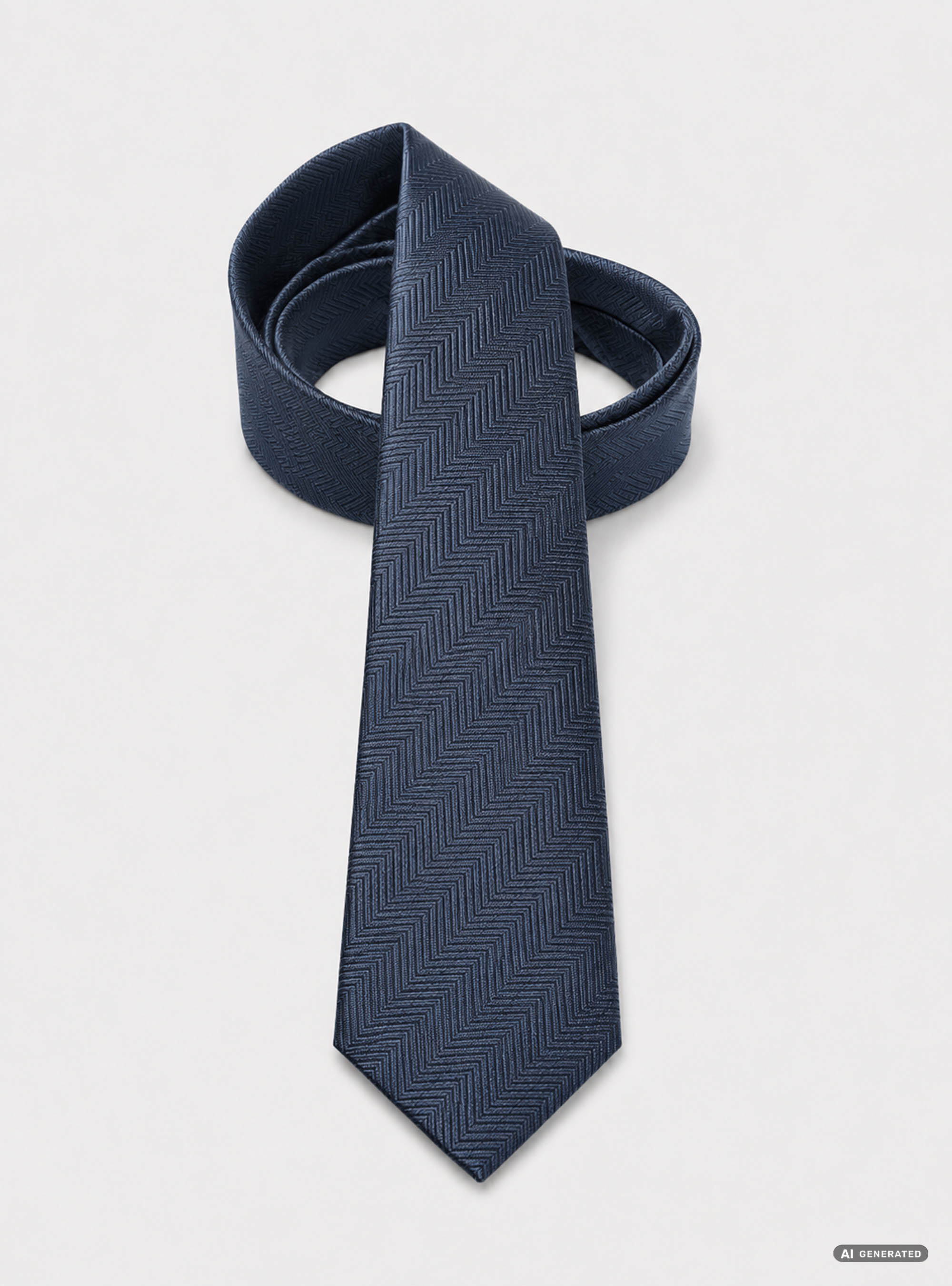 Cravatta in seta spigata, BLU NAVY