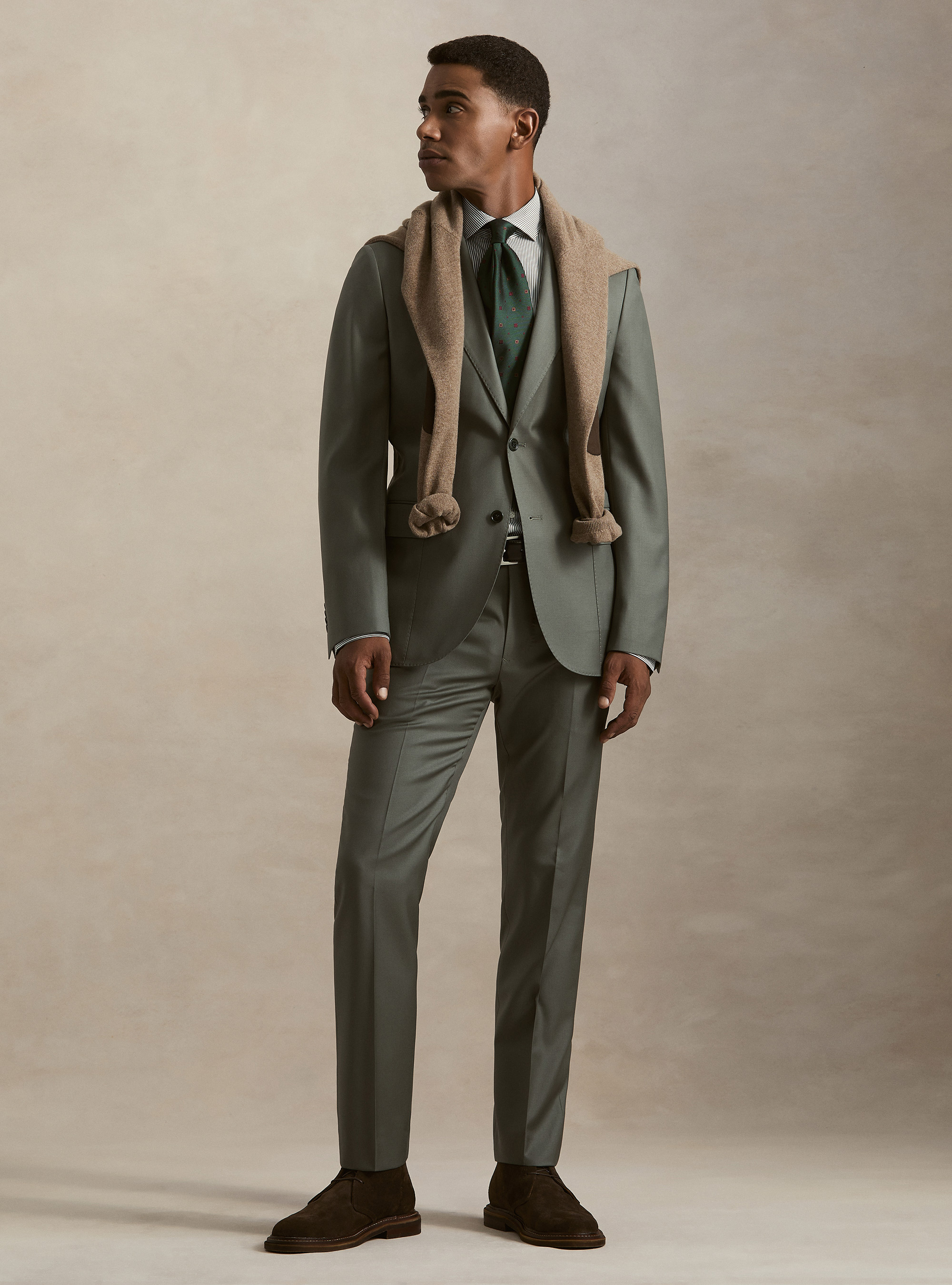 Abito in pura lana salvia Vitale Barberis Canonico, 