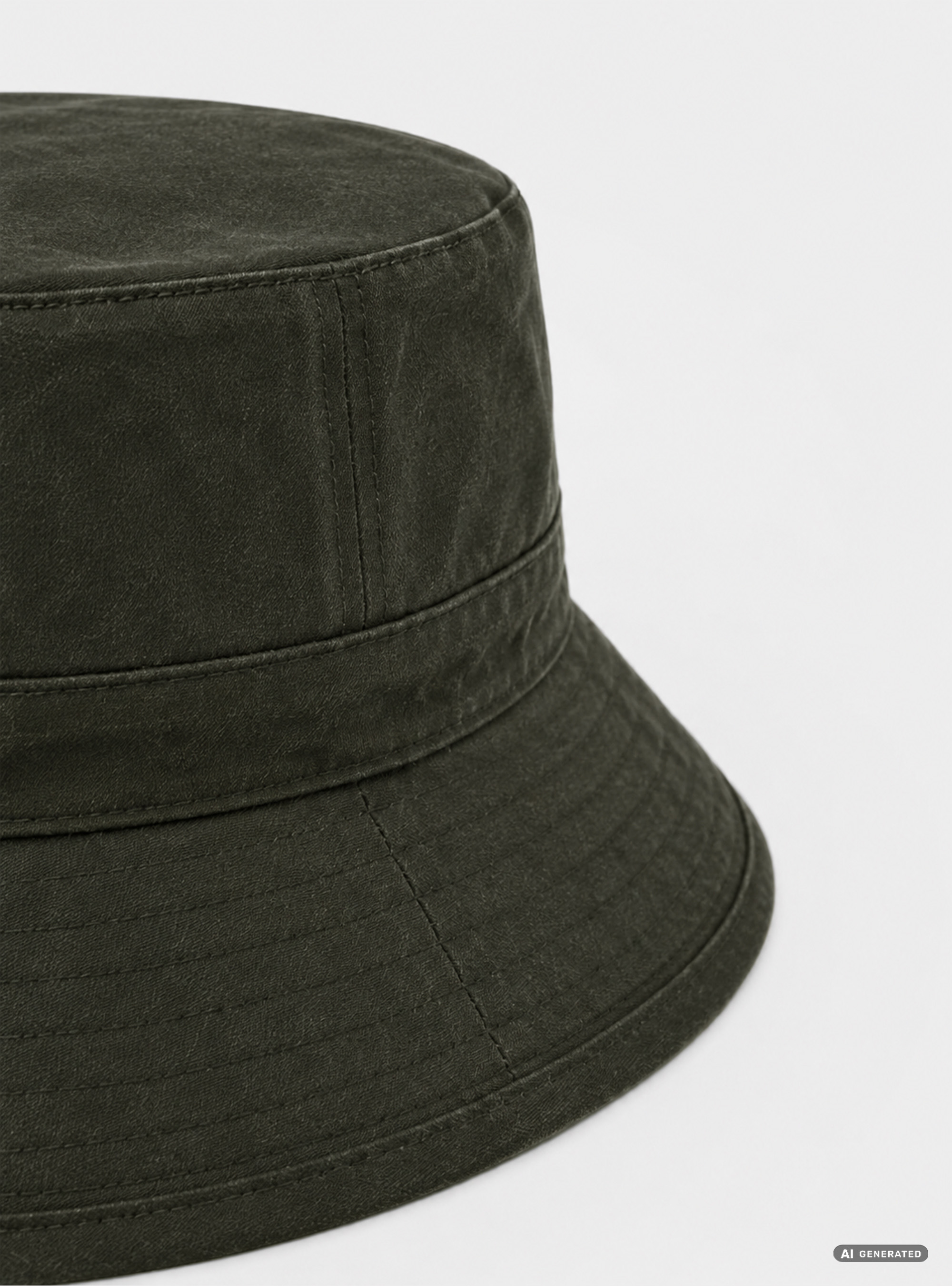 Cappello pescatore in cotone resinato, VERDE