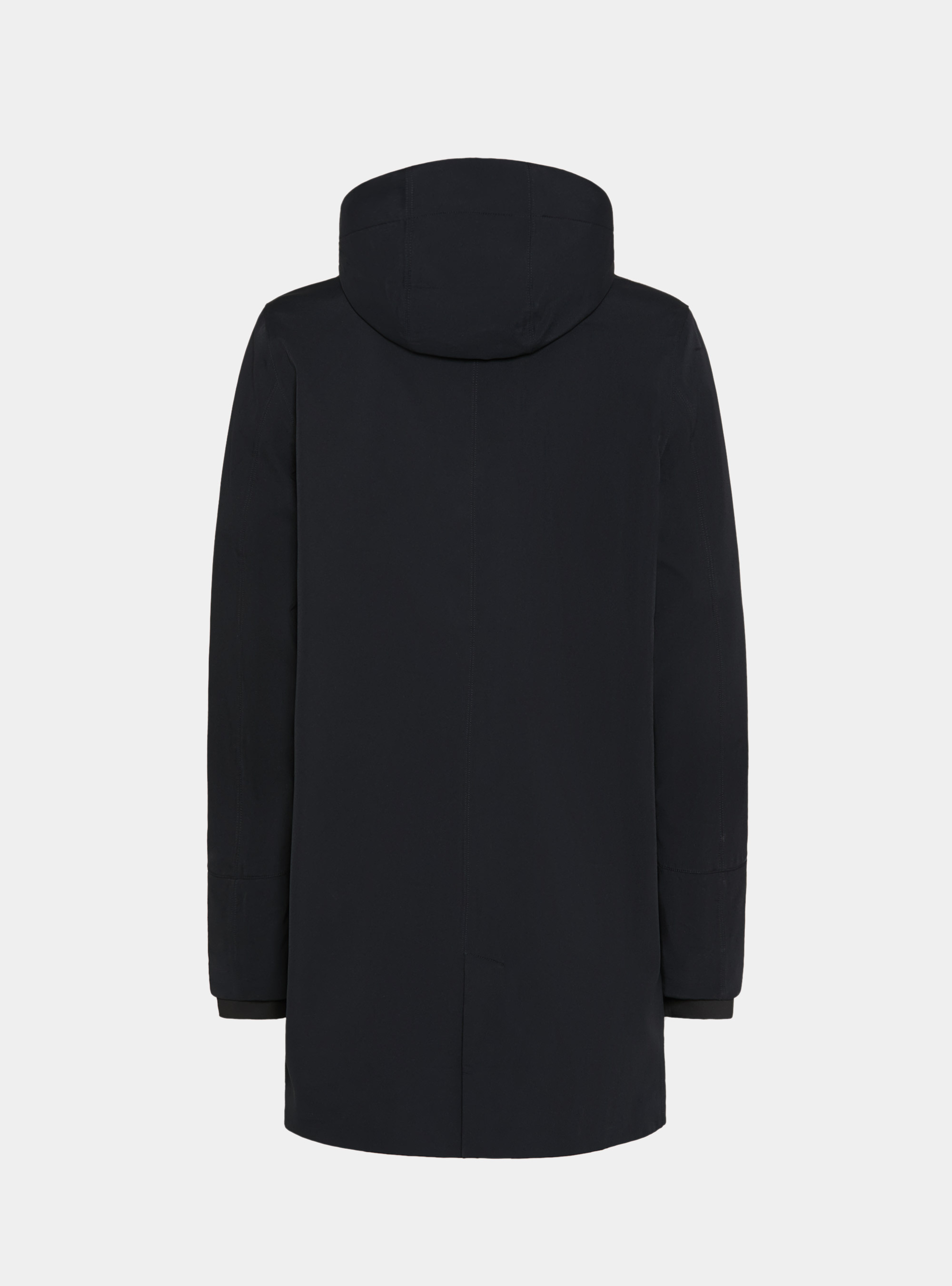 Giubbotto tecnico lungo con cappuccio, BLU NAVY