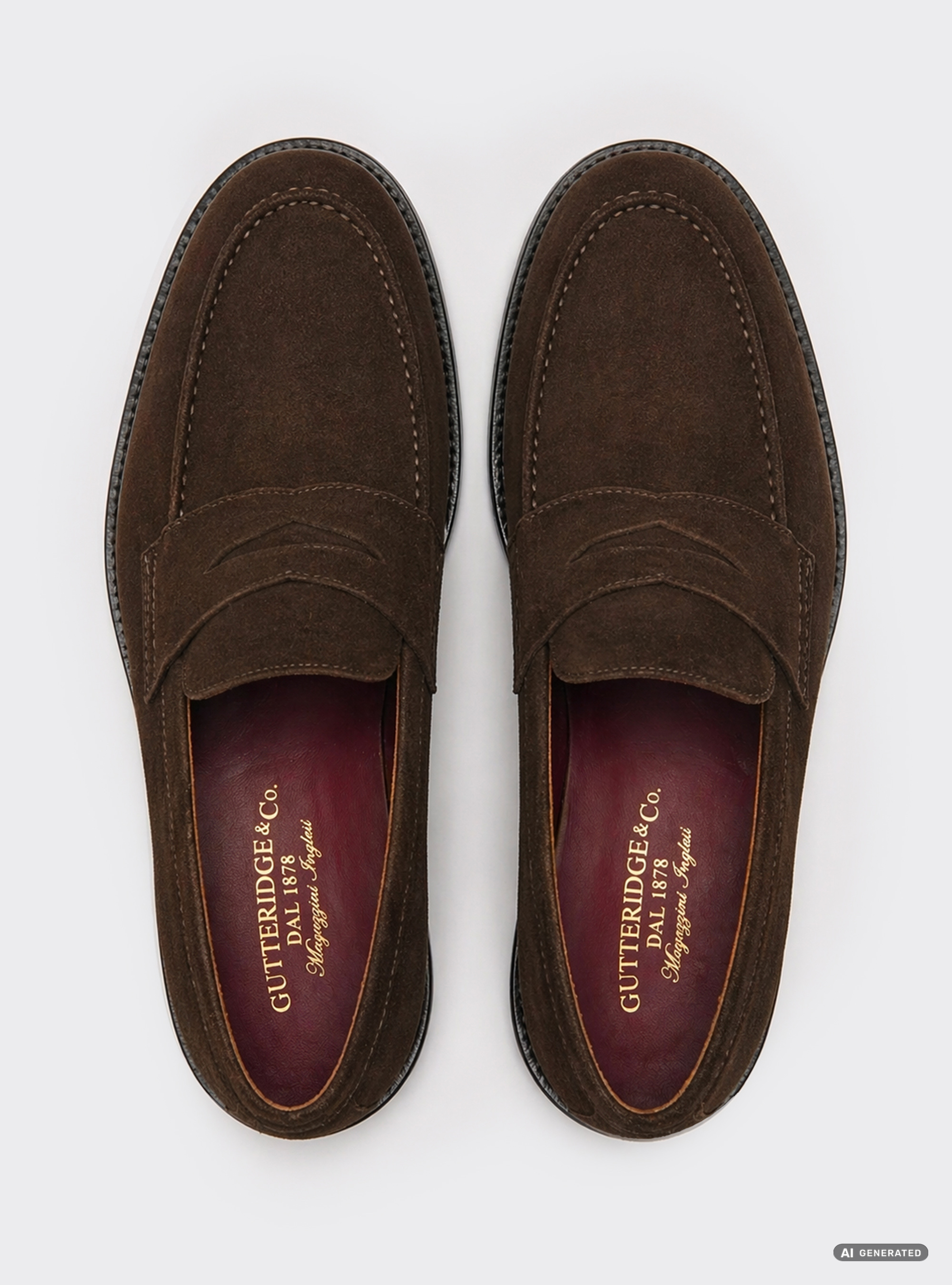 Mocassini in suede, TESTA DI MORO