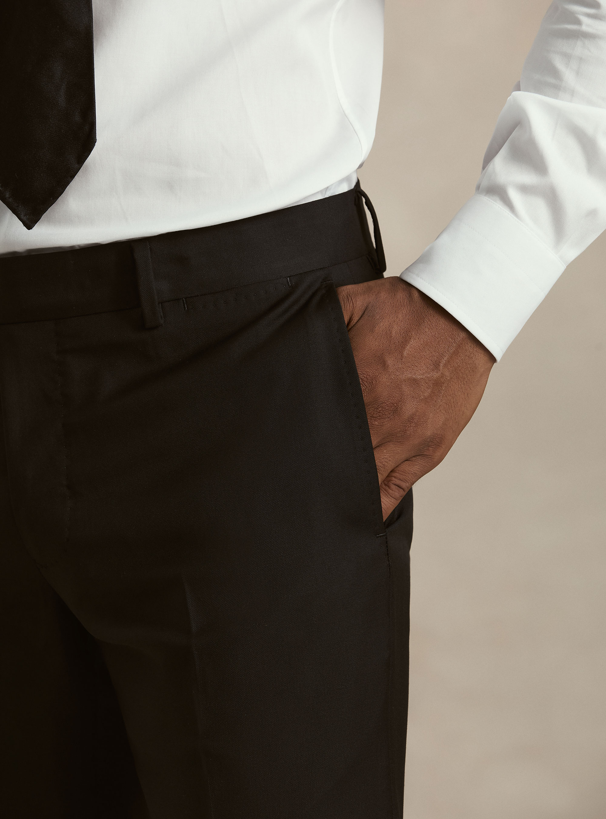 Pantaloni per abito in pura lana Vitale Barberis Canonico, NERO