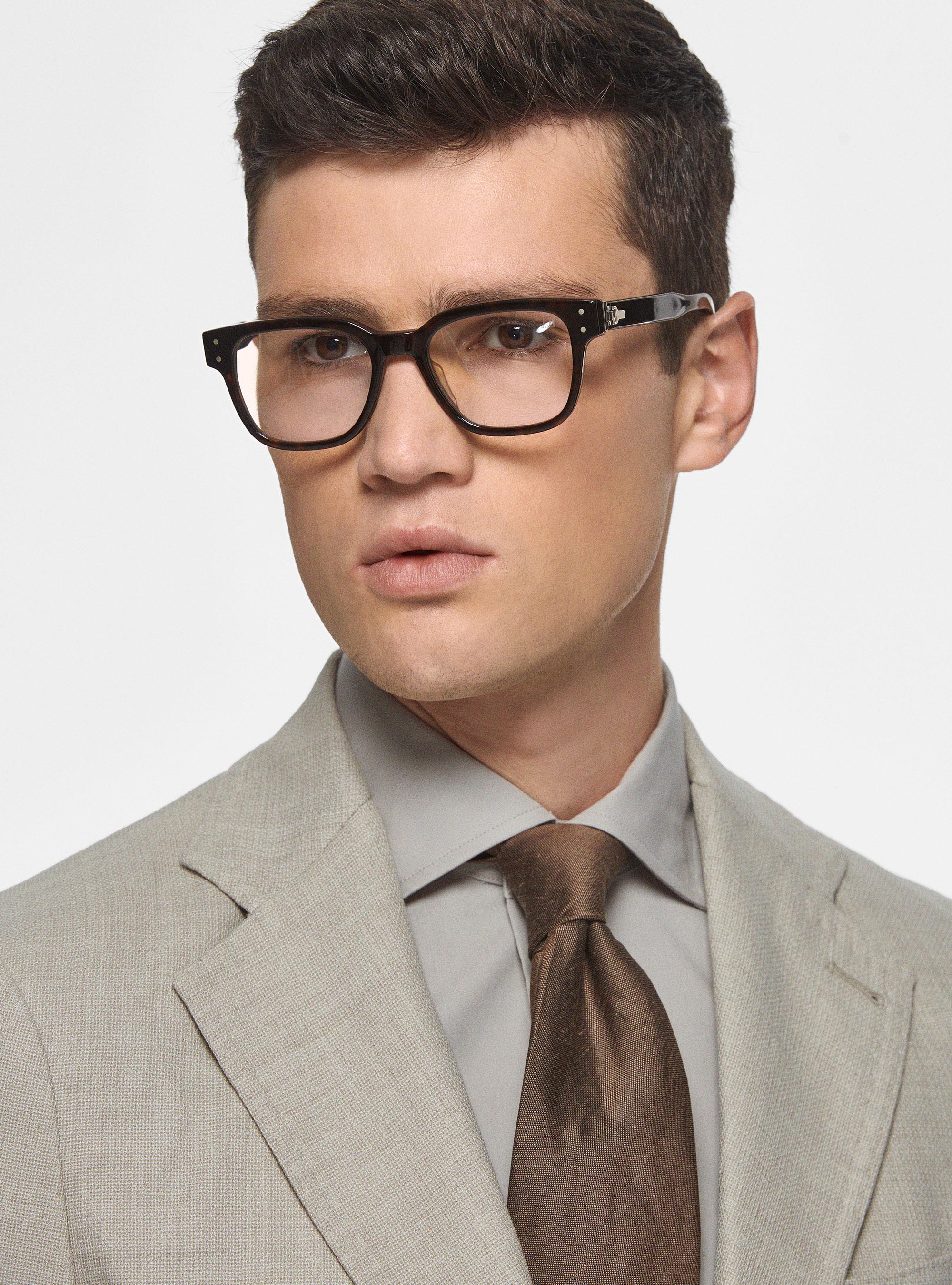 Giacca in lana micro texture, ECRU