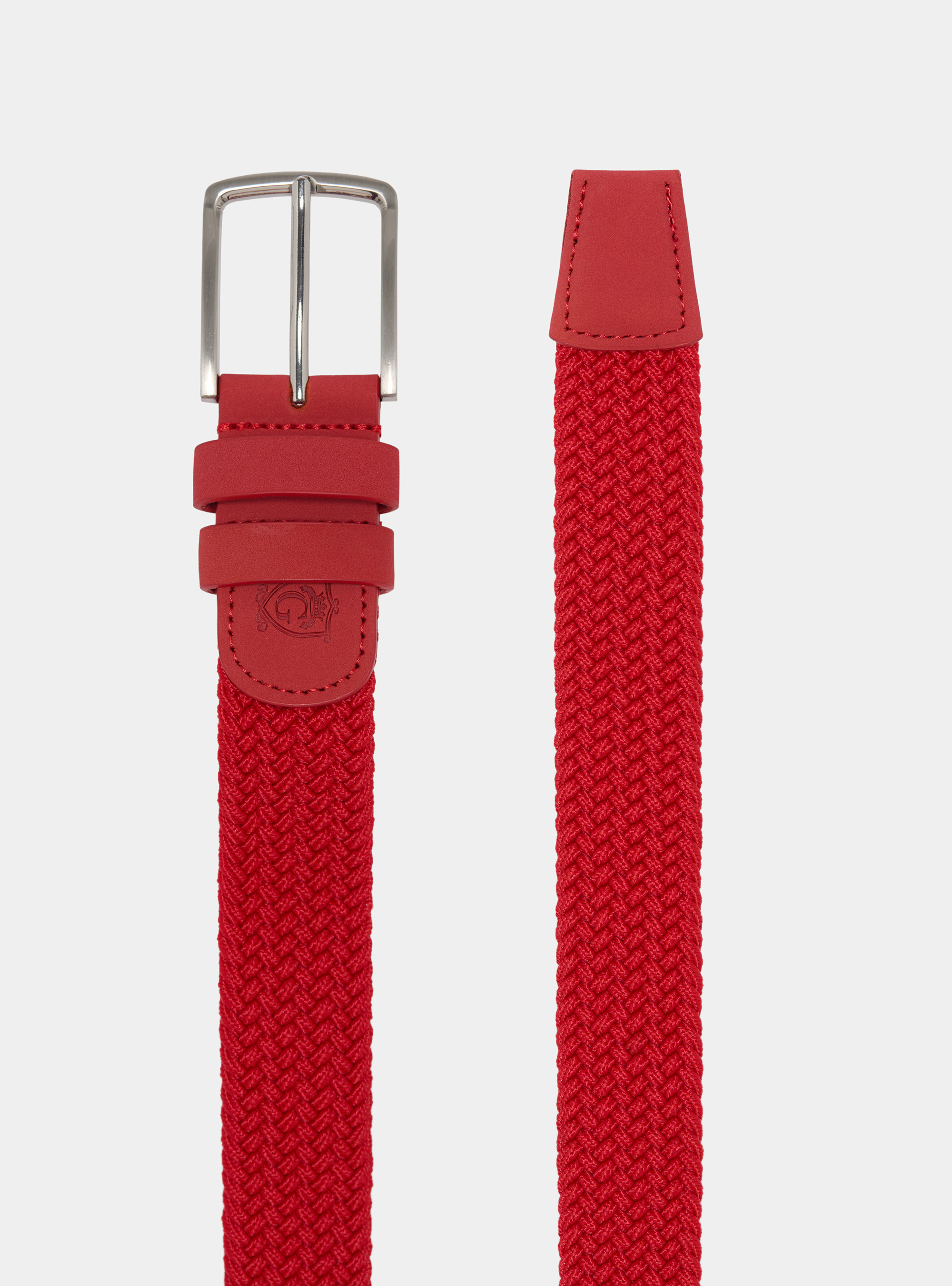 Cintura elastica intrecciata, ROSSO