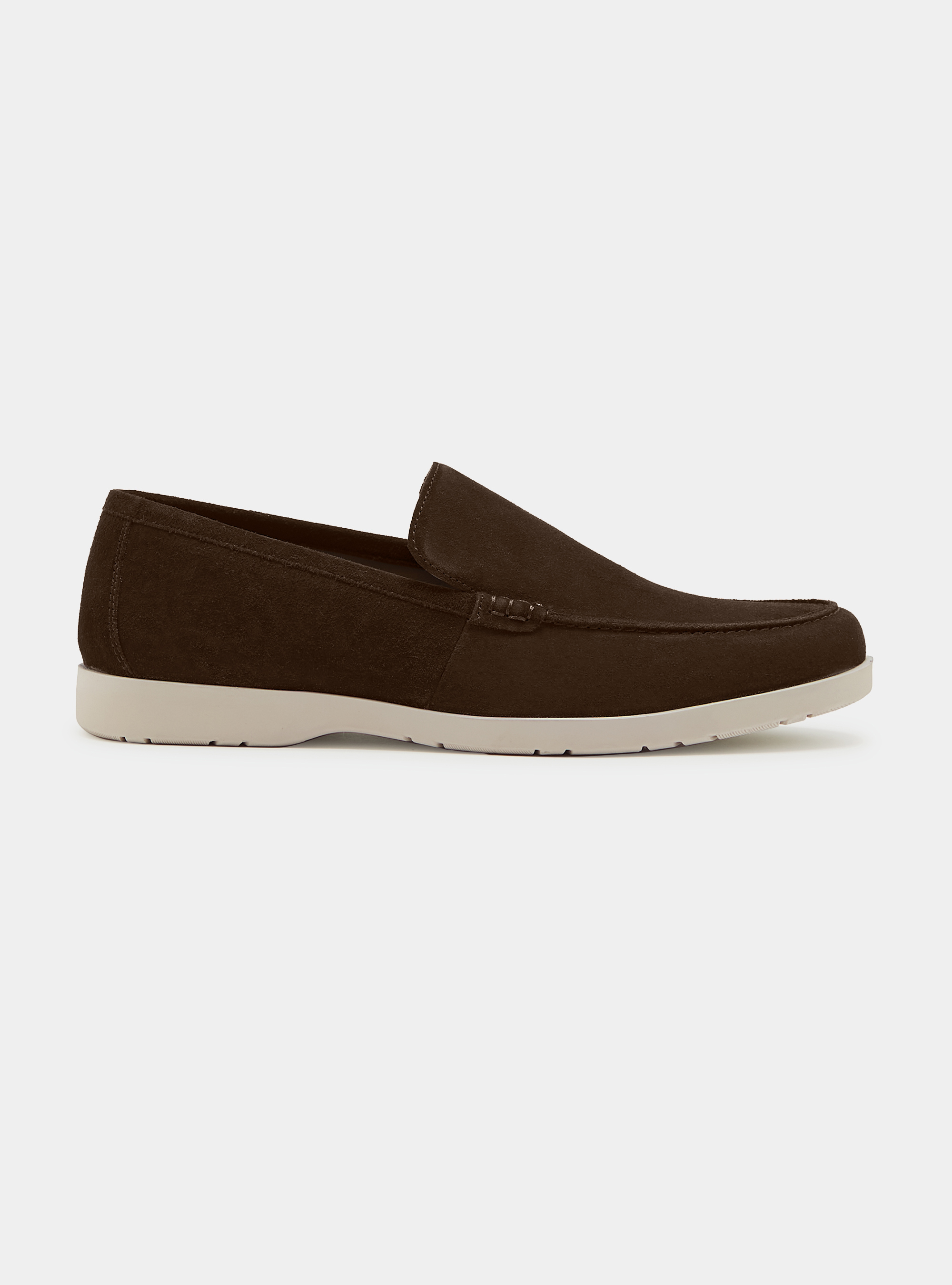 Mocassini in suede, MARRONE