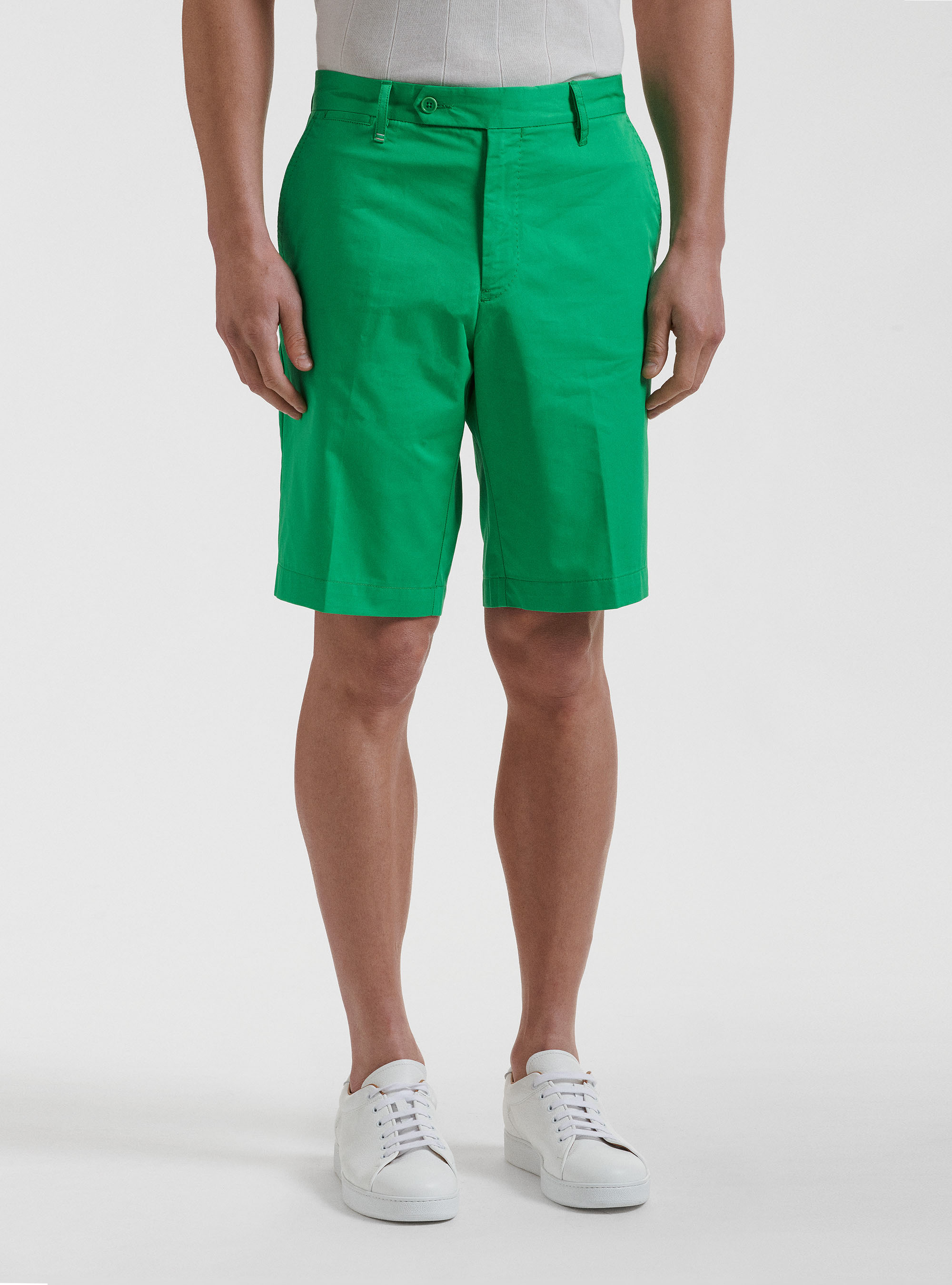 Bermuda in twill leggero, VERDE 0653C