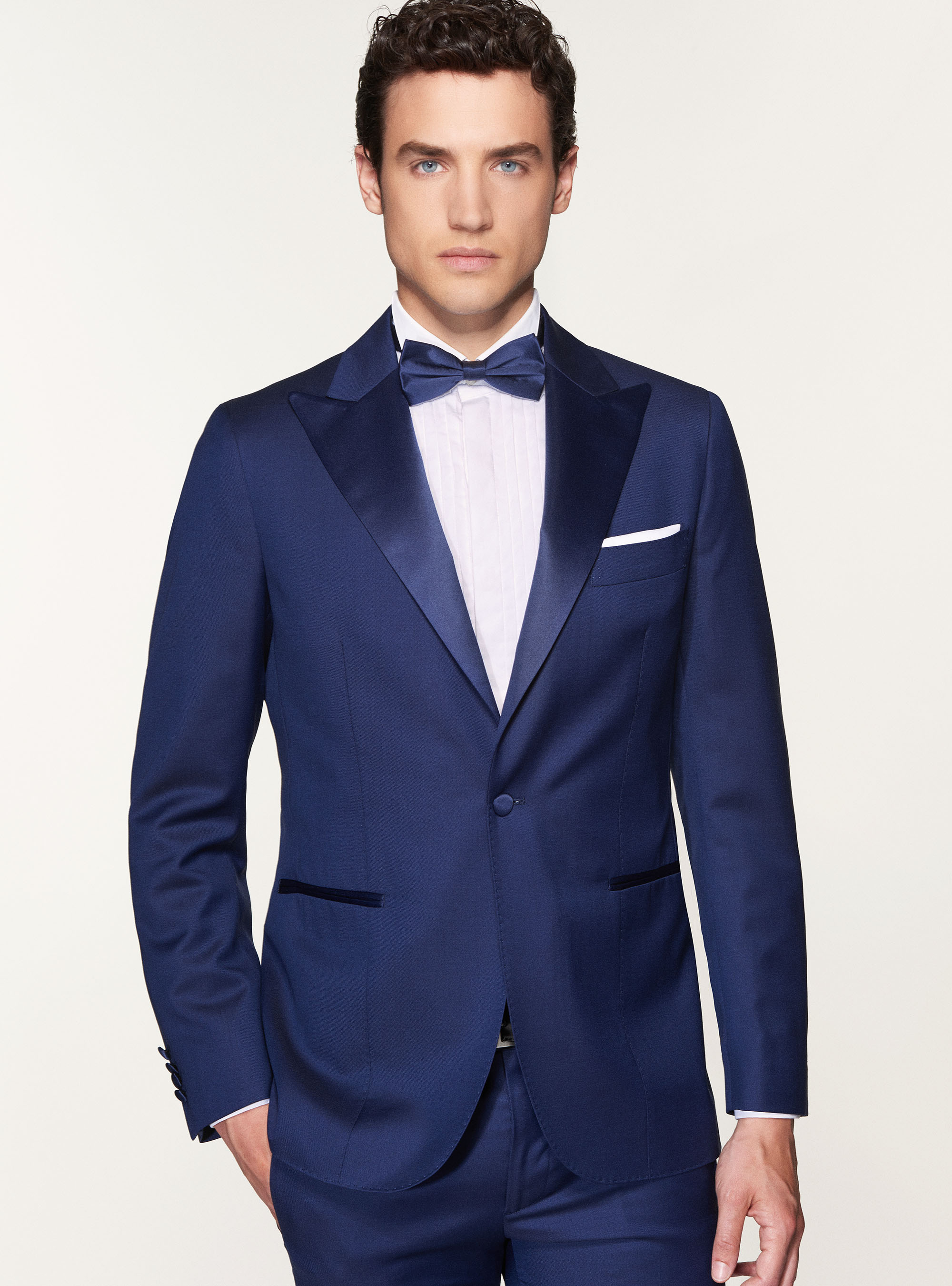 Giacca smoking in pura lana superfine 110's Vitale Barberis Canonico, BASALTO