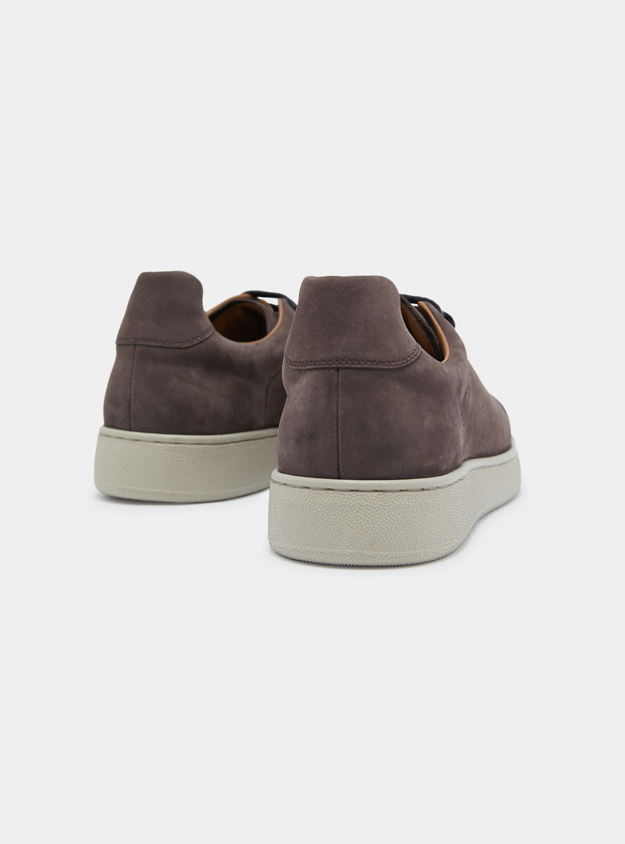 Sneakers in nabuk, MARRONE
