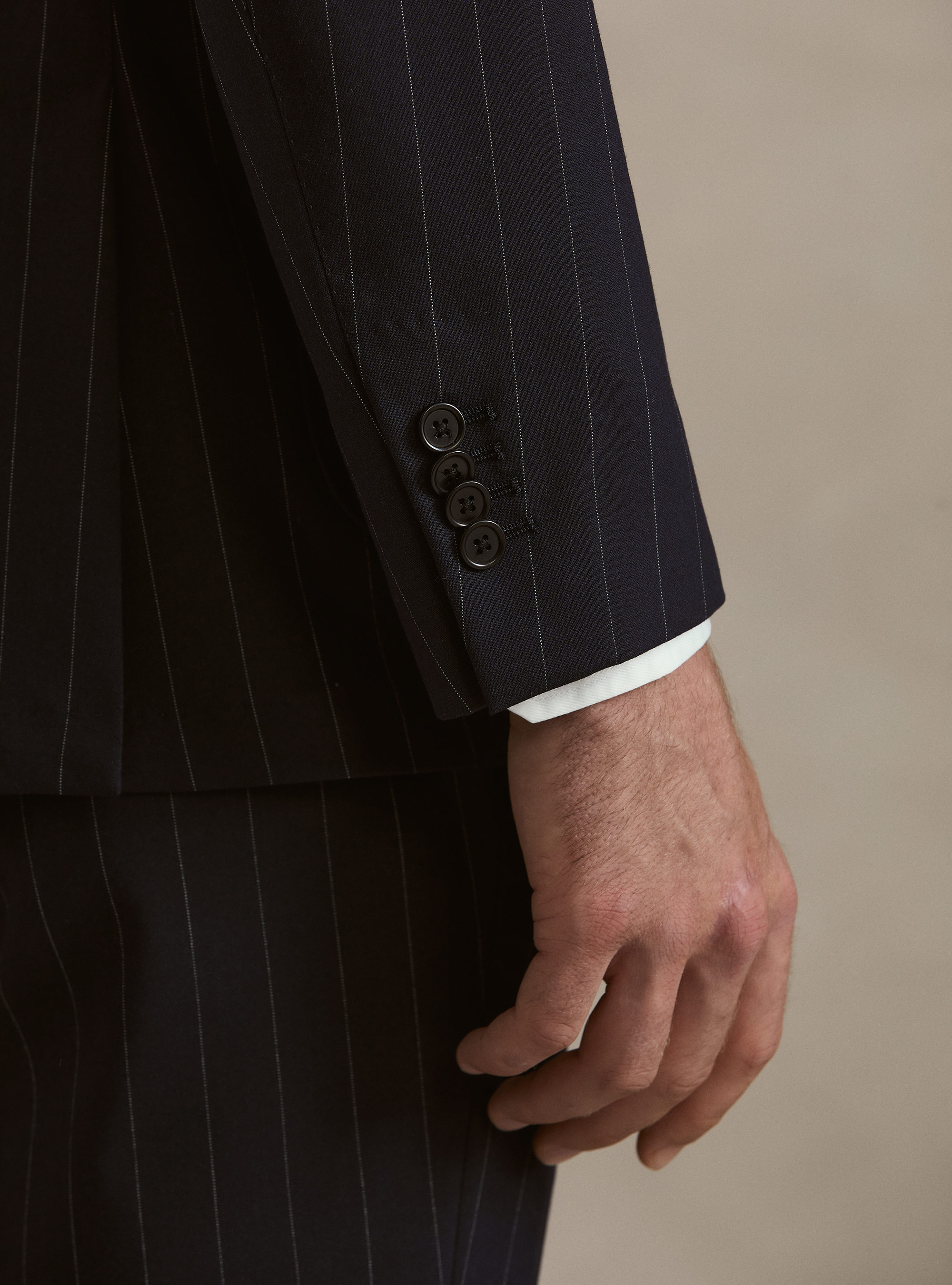 Giacca monopetto per abito gessato, BLU NAVY