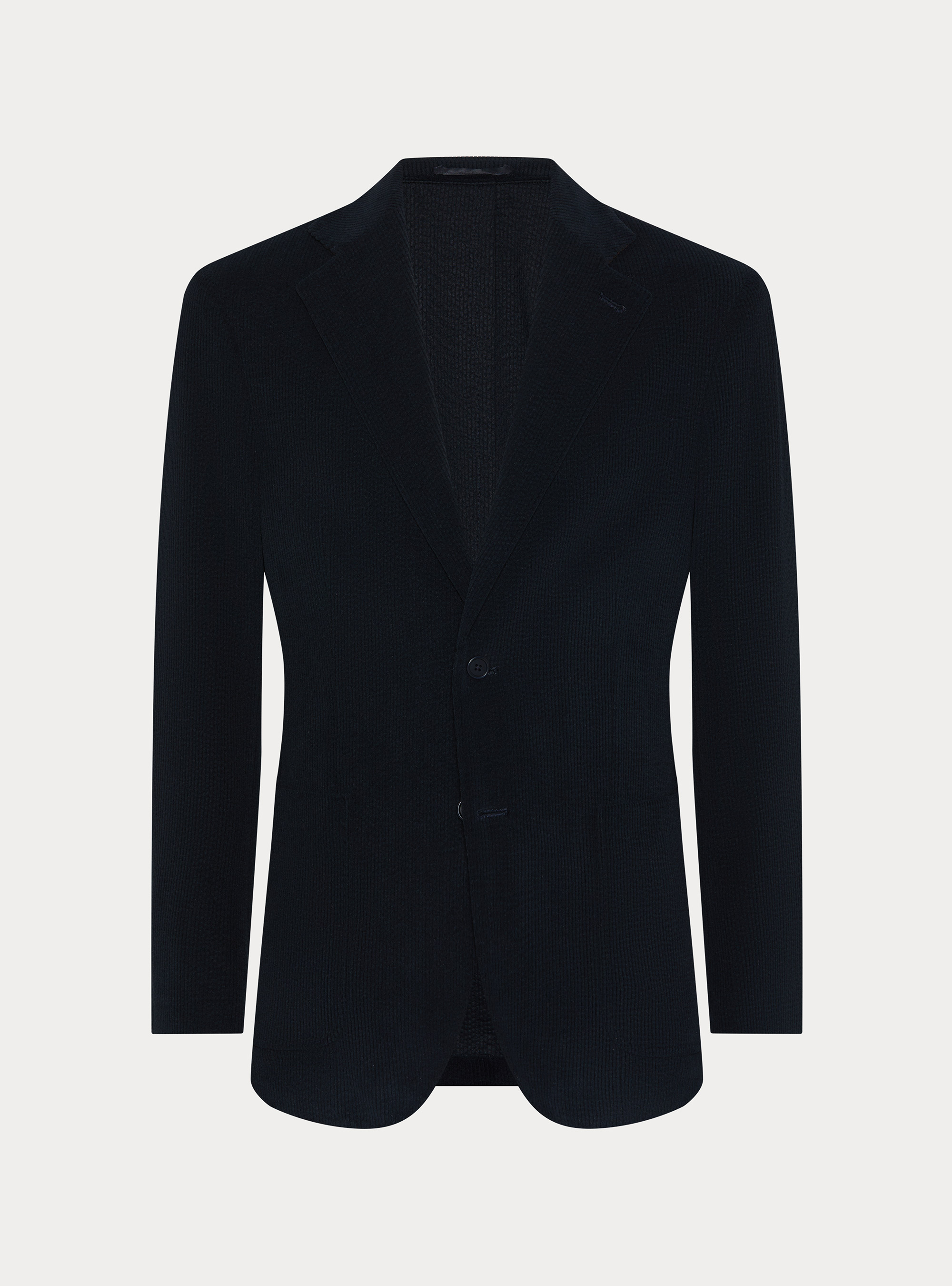 Giacca monopetto in velluto elastico, BLU NAVY