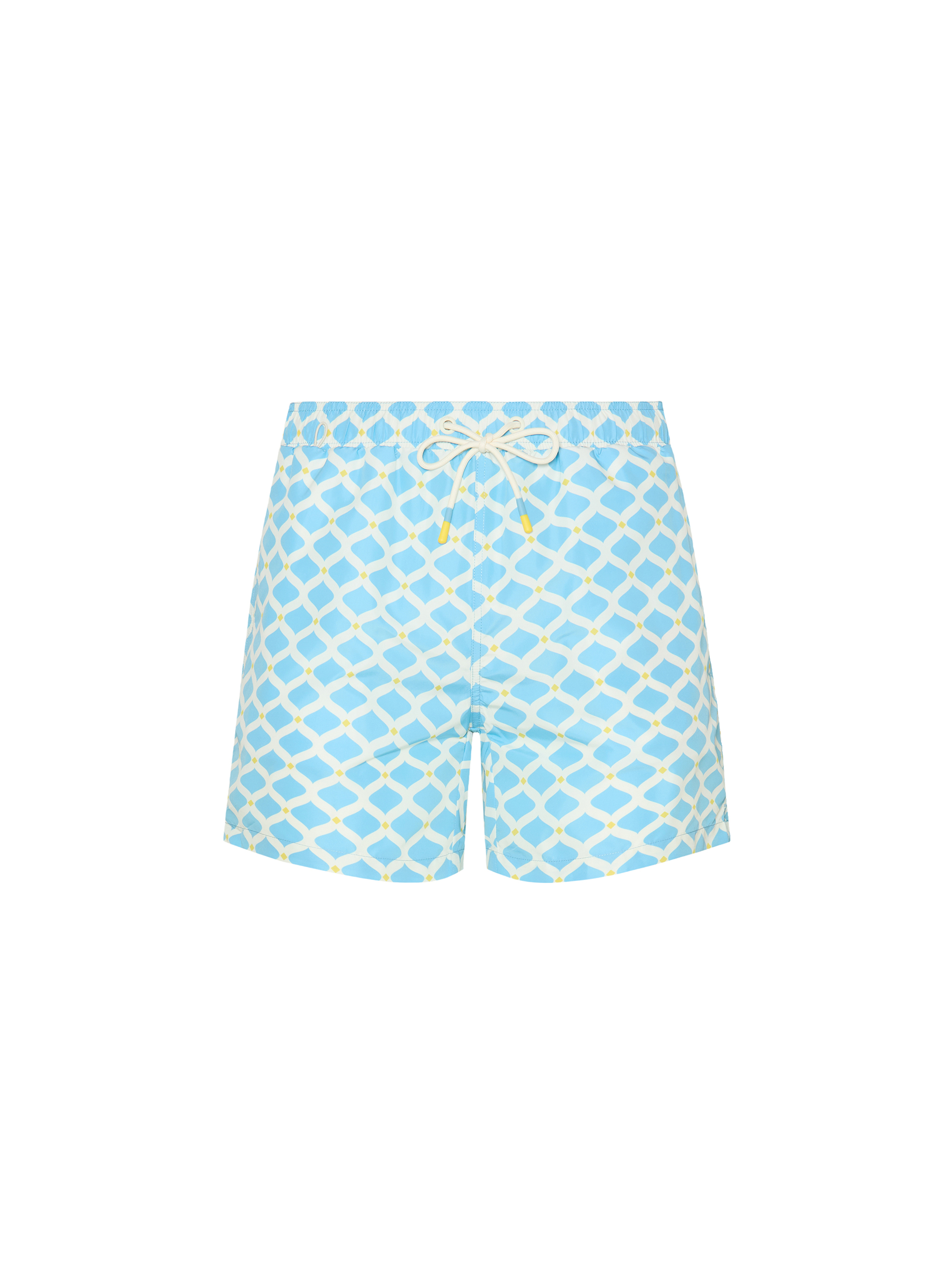Costume da bagno stampa geometrica, AZZURRO