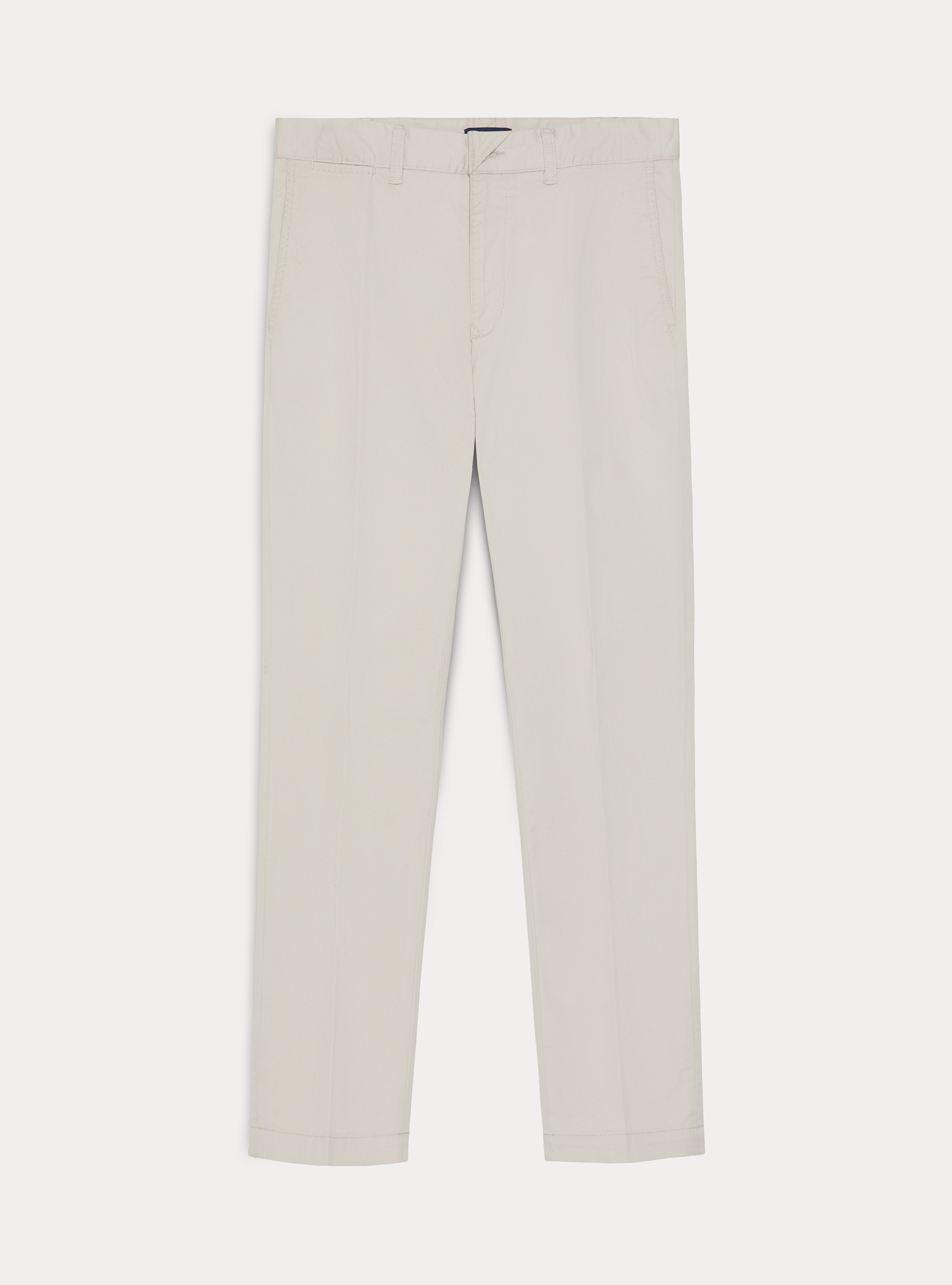 Pantaloni chino slim fit in twill stretch, ECRU 0536C