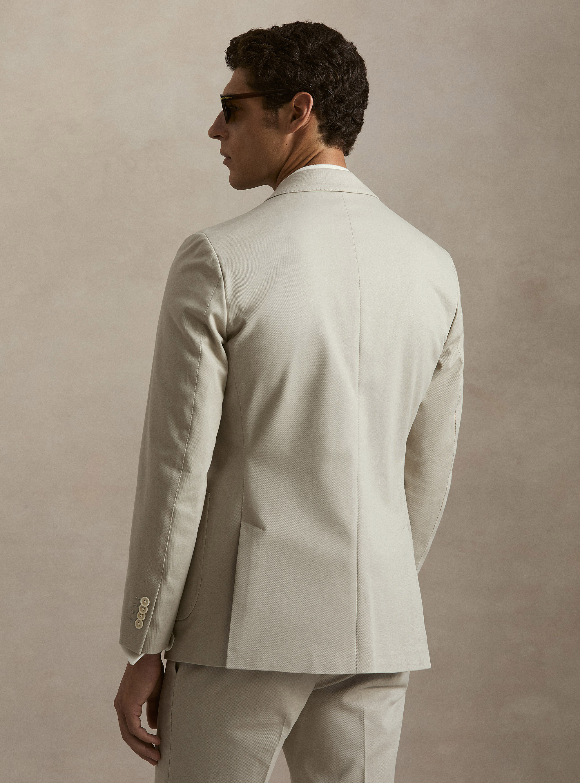 Giacca in cotone smerigliato, ECRU