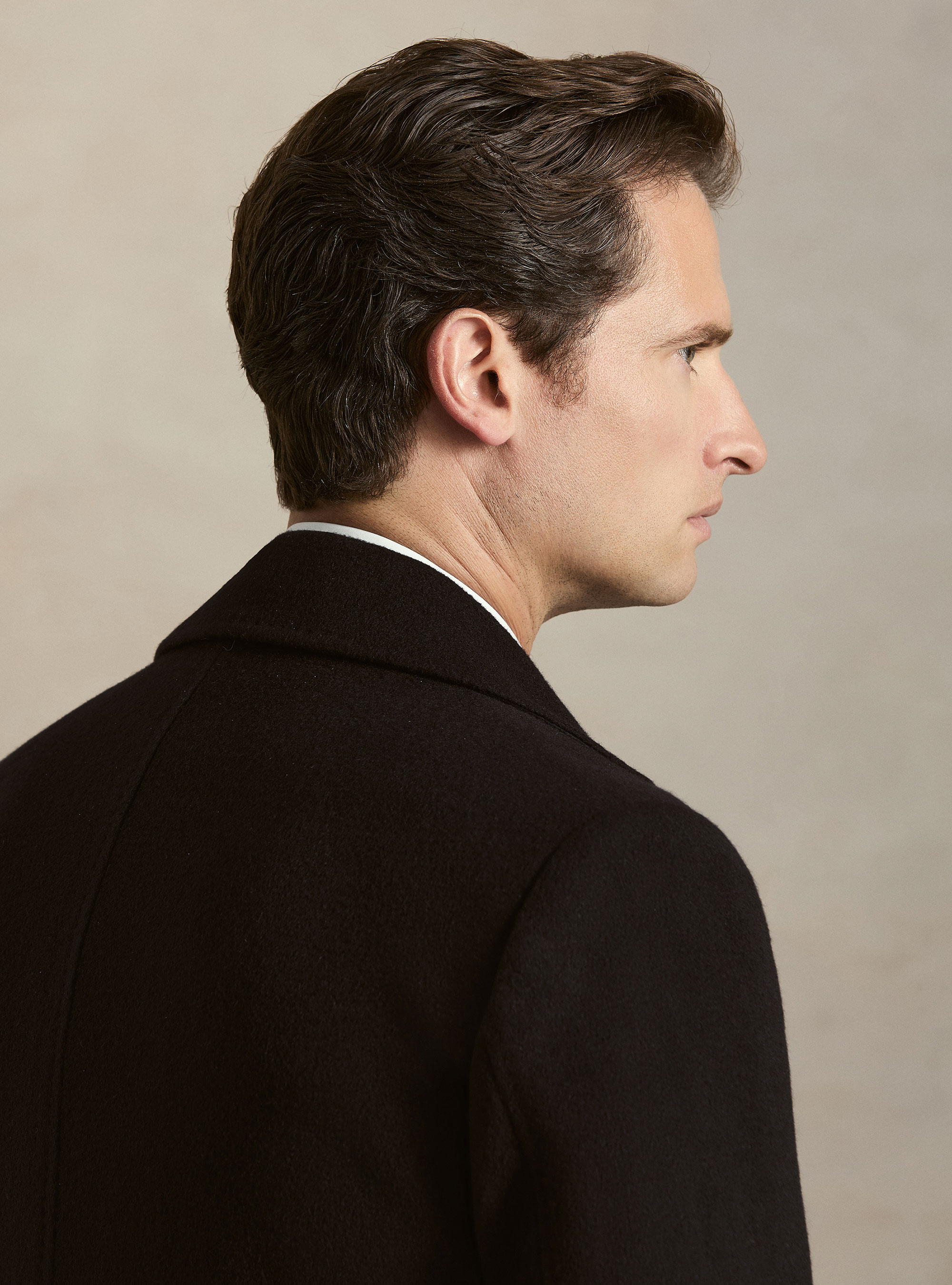 Cappotto monopetto in cashmere, BLU NAVY