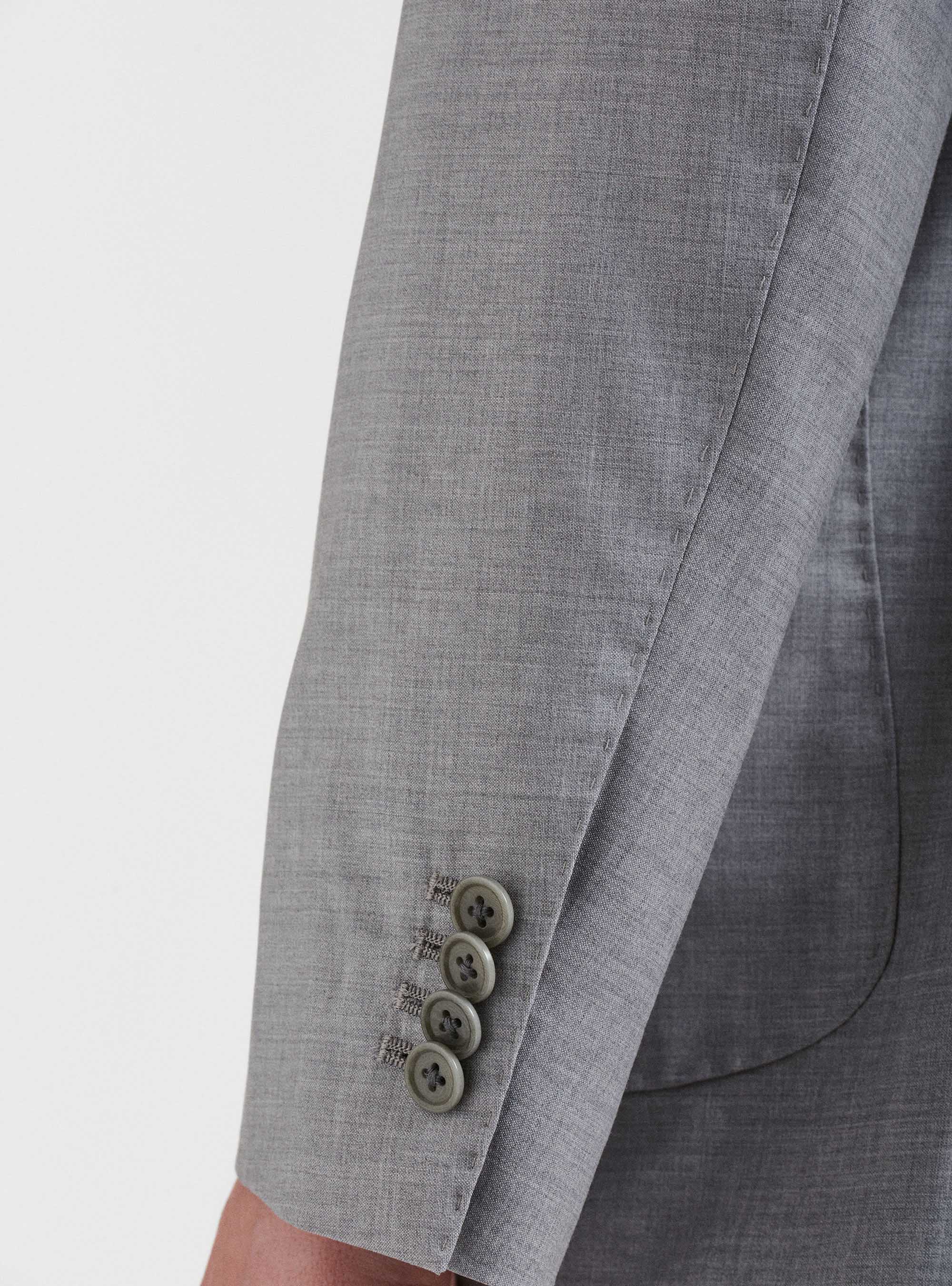Giacca per abito in pura lana superfine 130's Reda, GRIGIO CHIARO 0256C