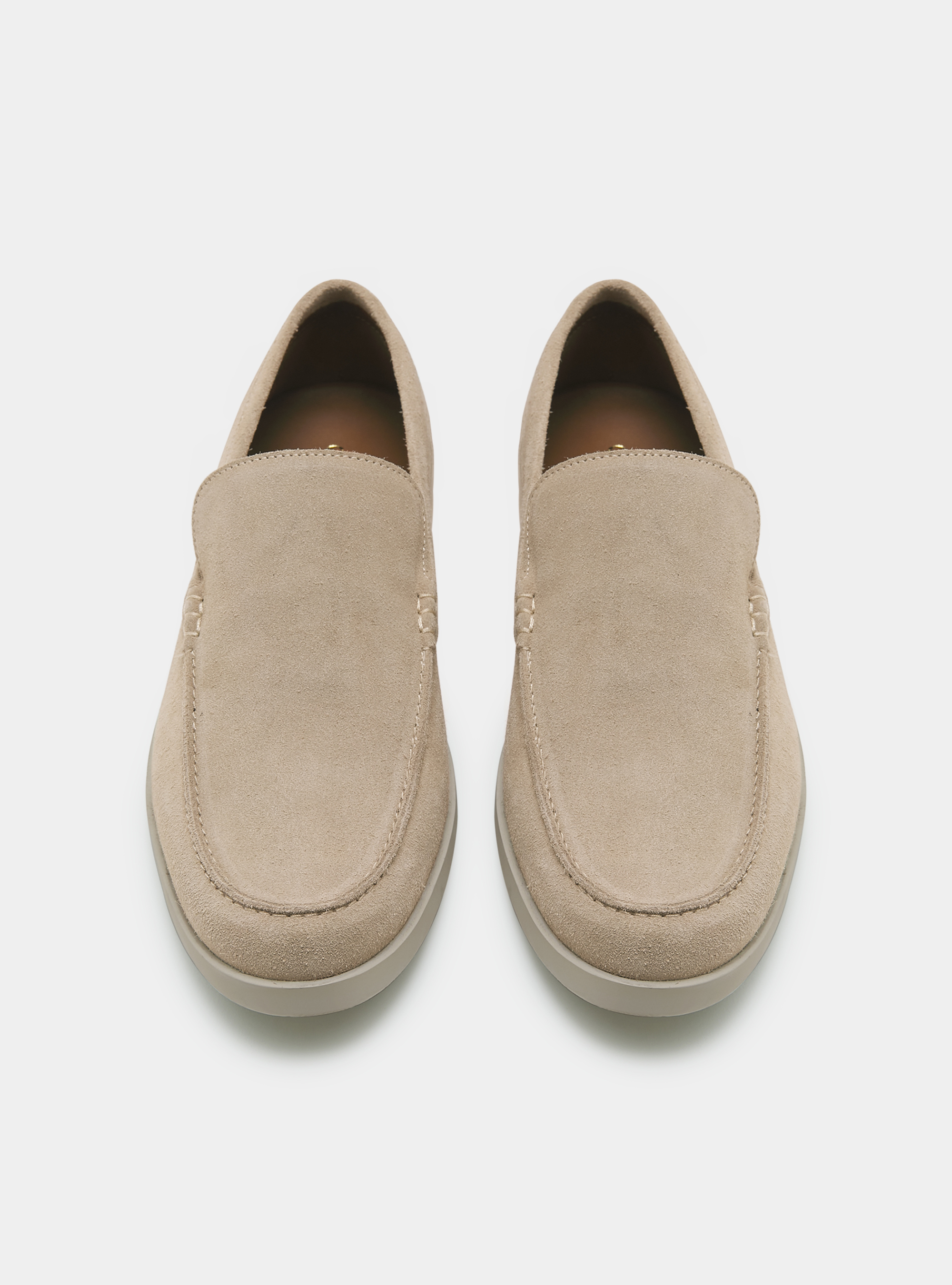 Mocassini in suede, ECRU
