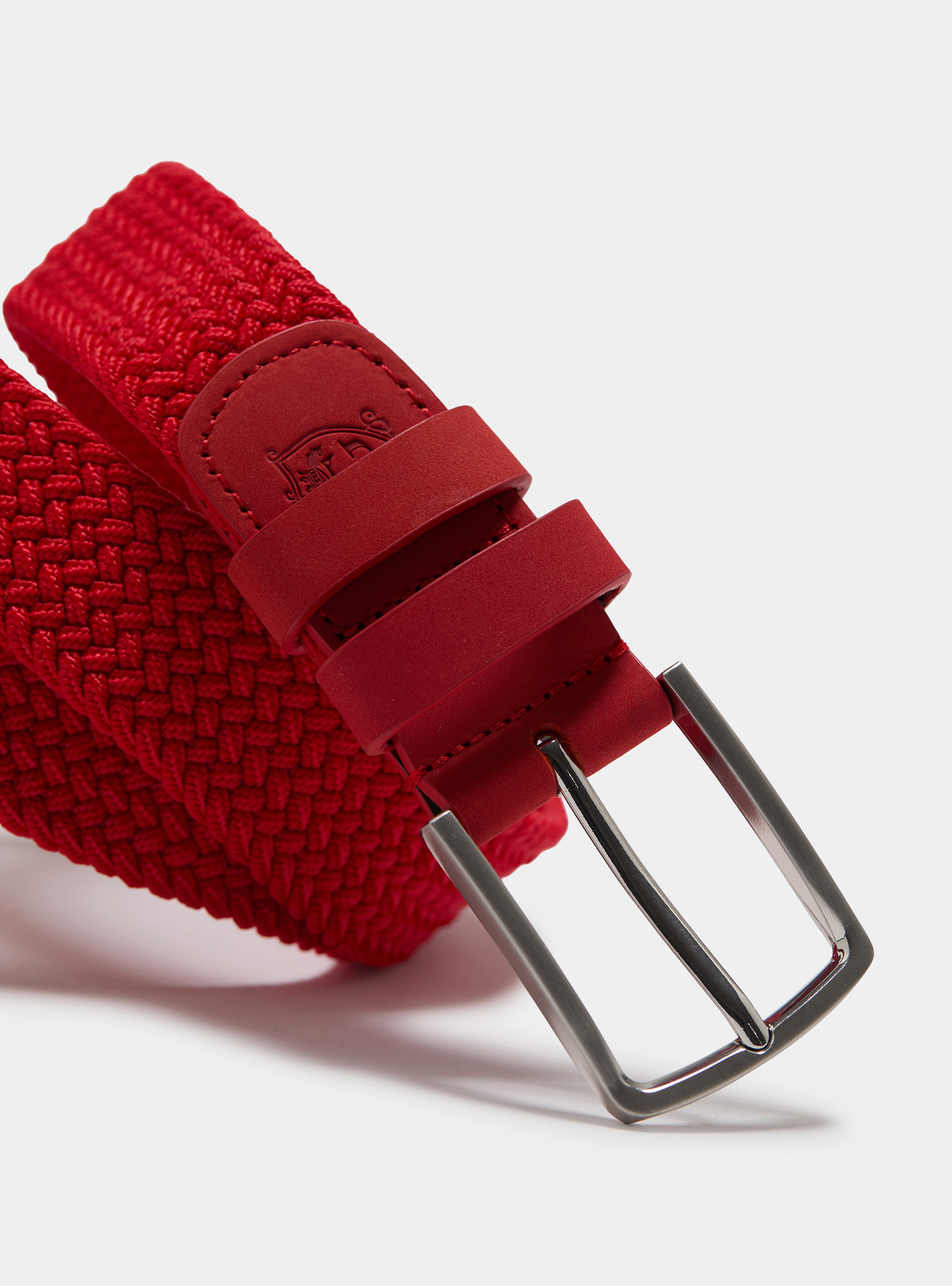 Cintura elastica intrecciata, ROSSO