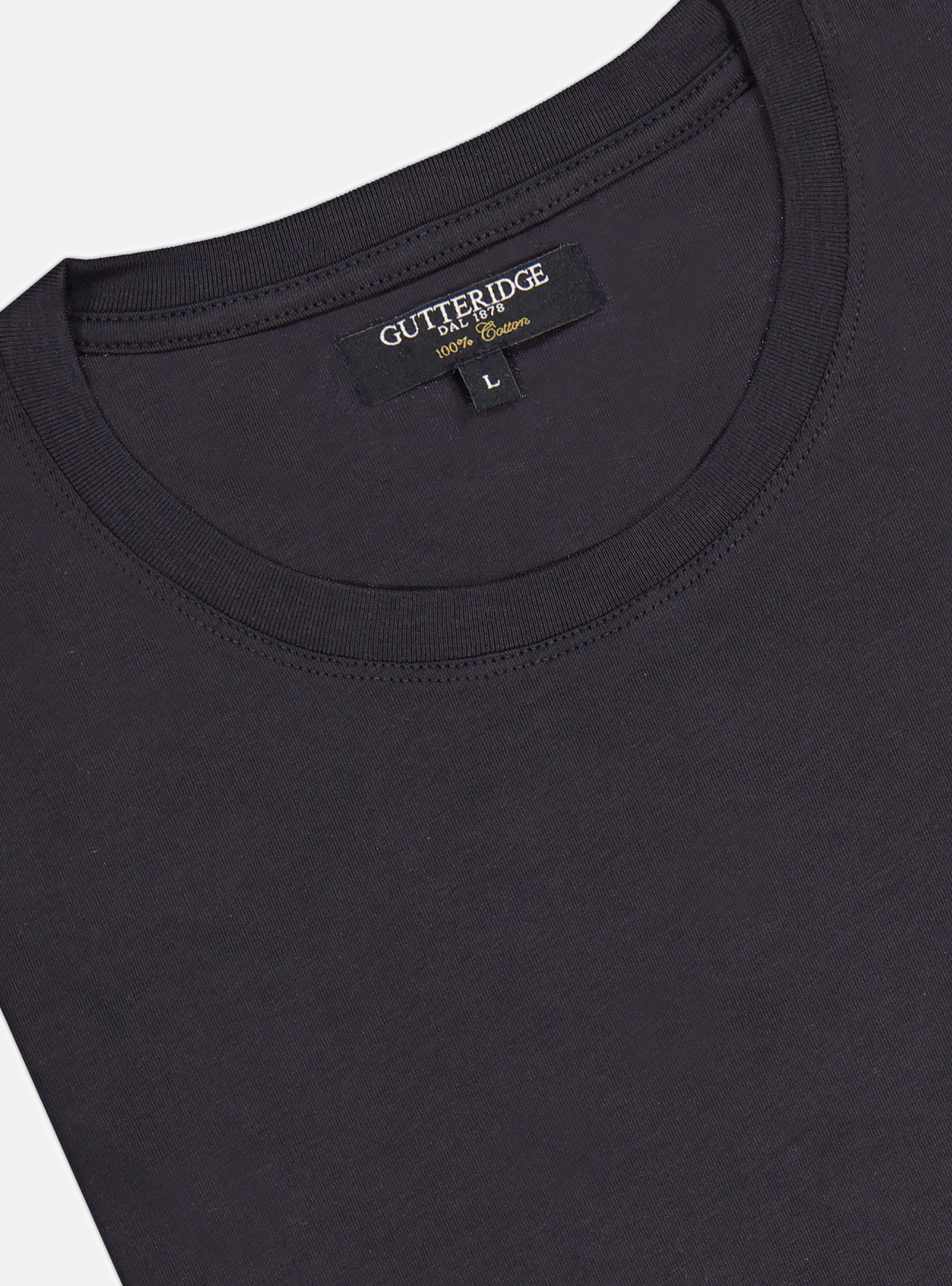 Tshirt mezza manica in jersey di cotone, BLU NAVY