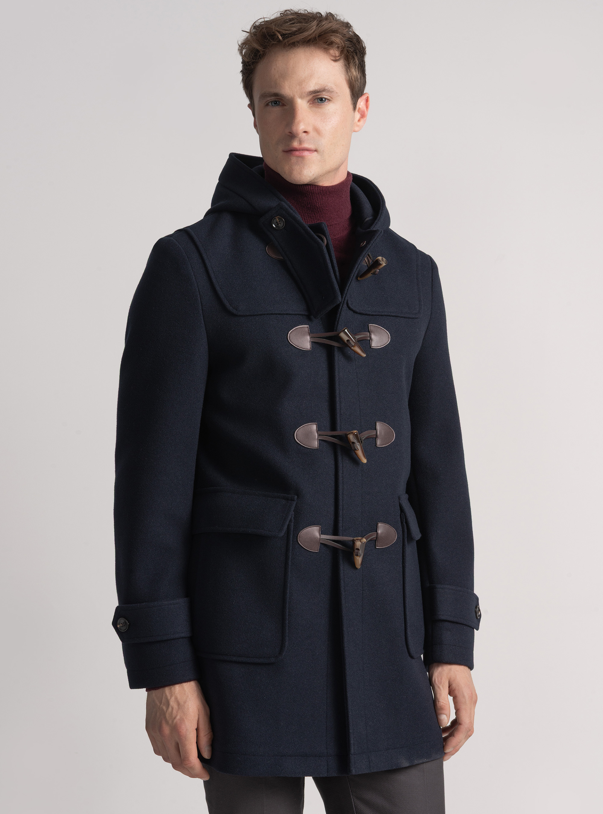 Montgomery basico in misto lana, BLU NAVY