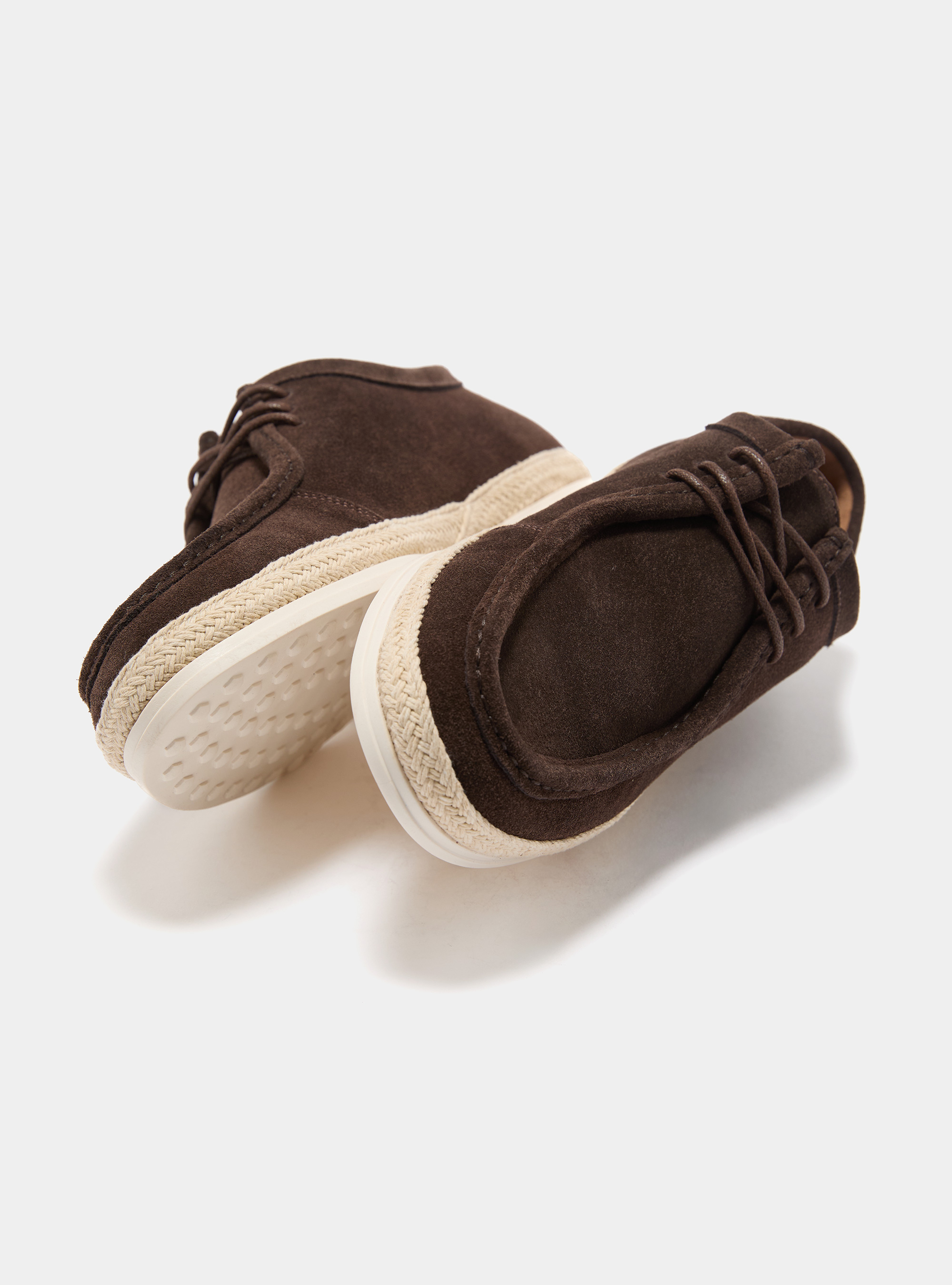 Paraboot stringate in suede, MARRONE