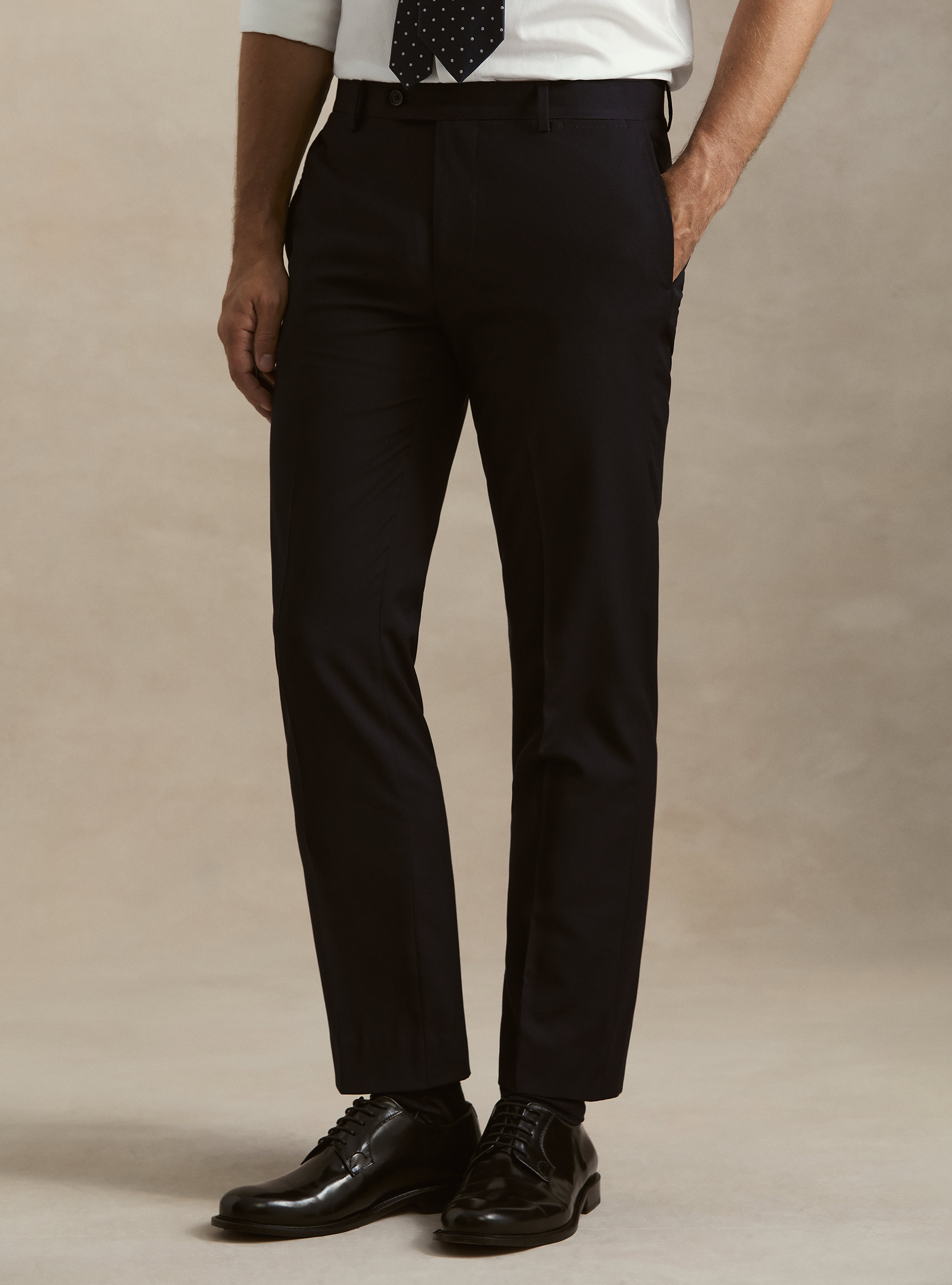 Pantaloni abito classico slim fit, BLU NAVY