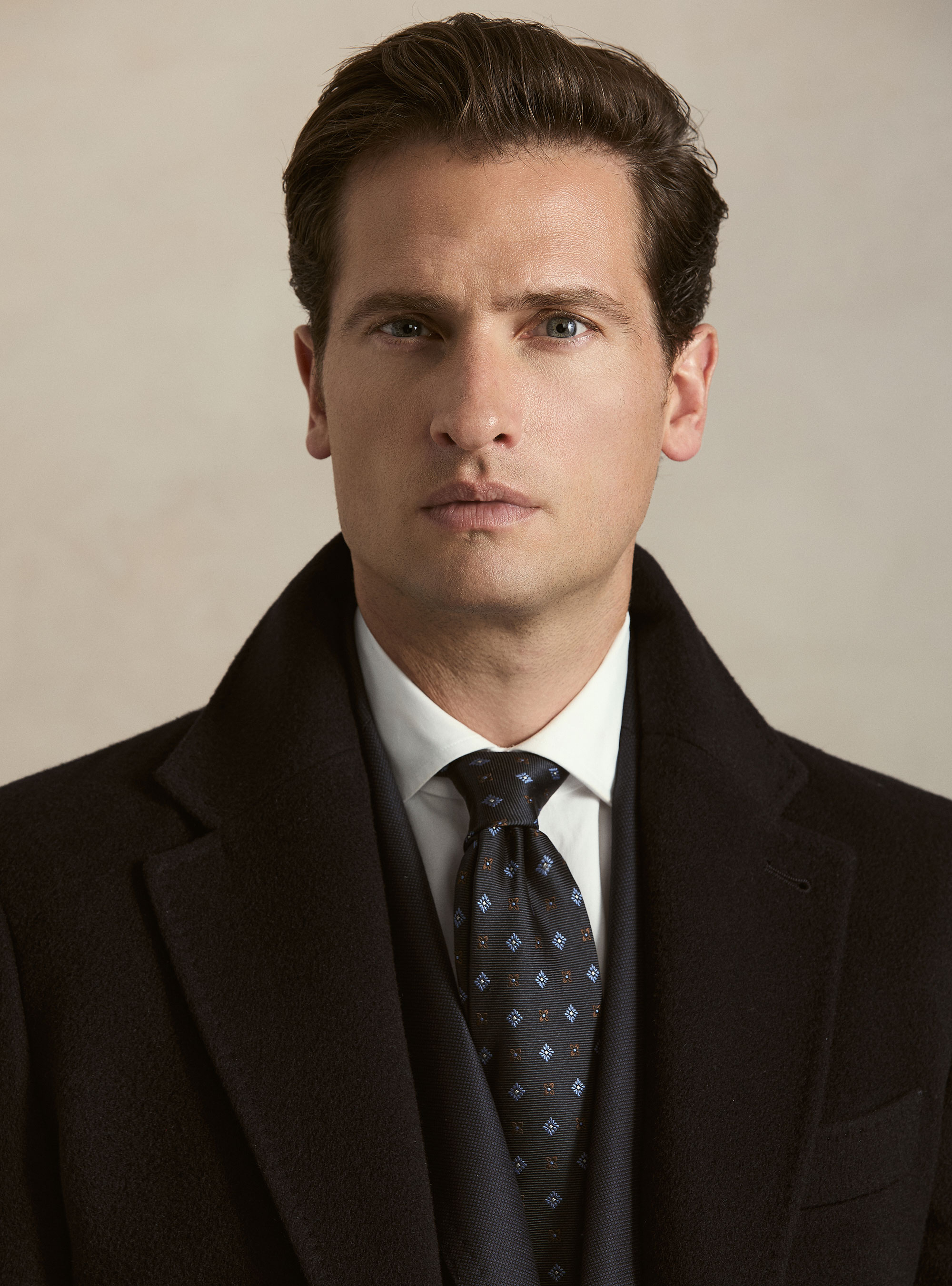 Cappotto monopetto in cashmere, BLU NAVY