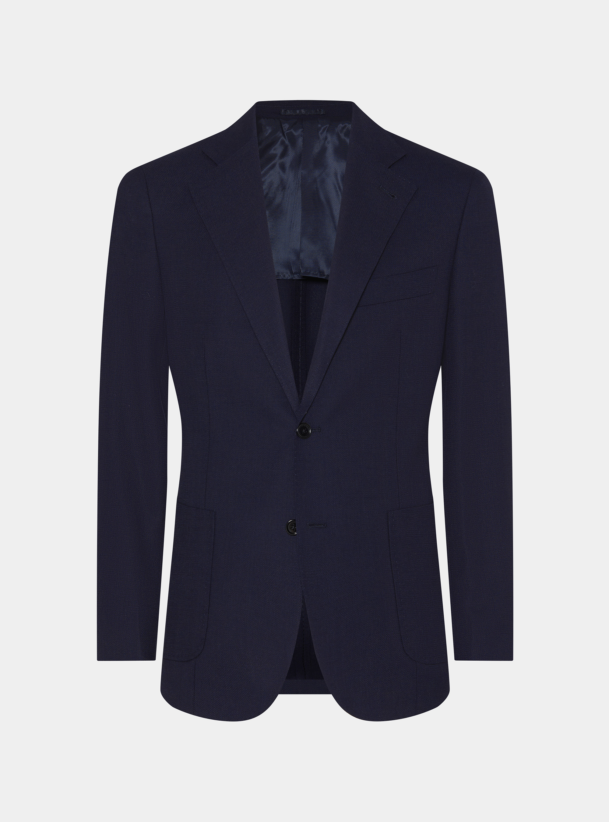 Giacca hopsack in pura lana, BLU NAVY