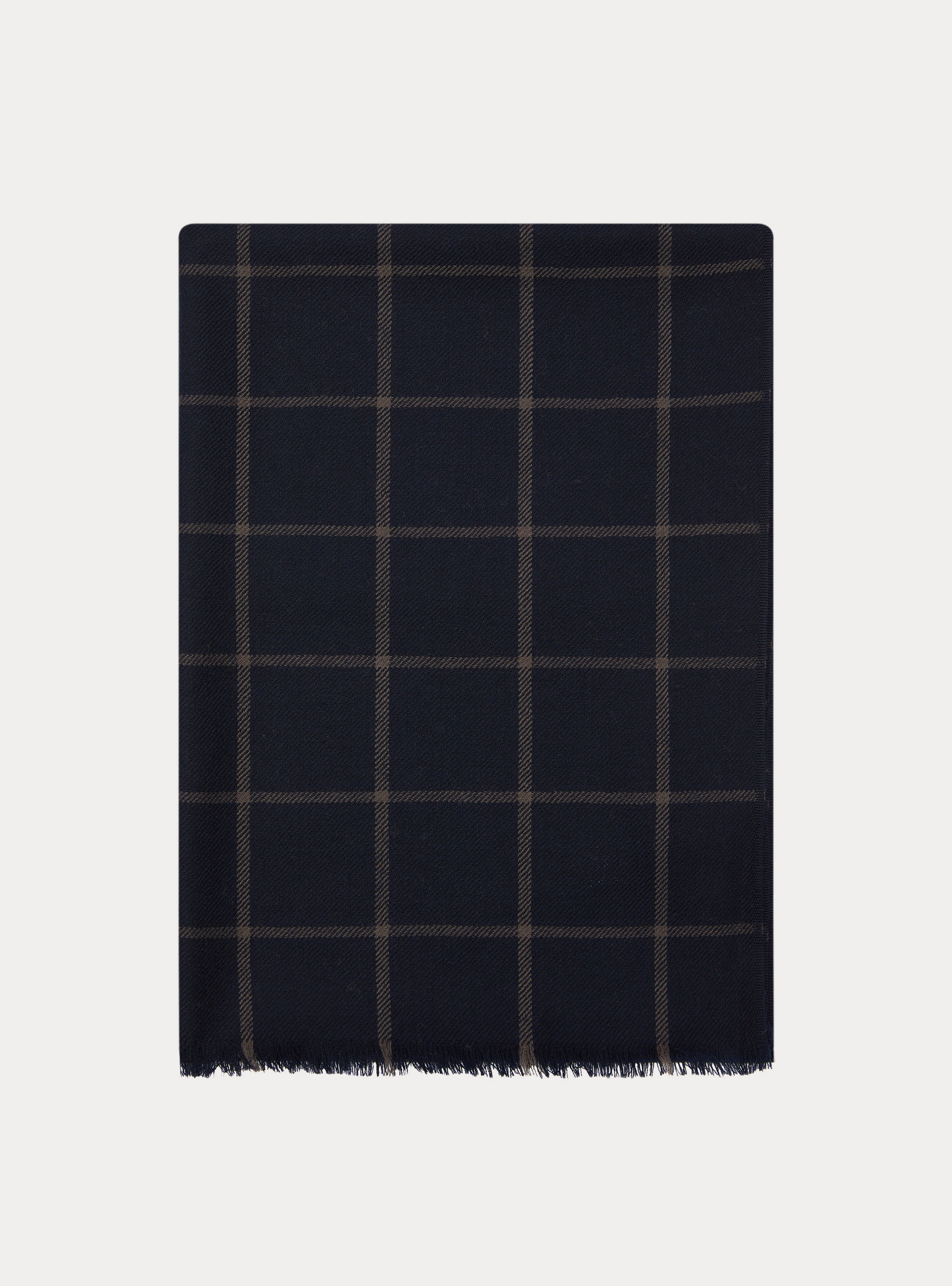 Sciarpa leggera in lana a fantasia, BLU NAVY