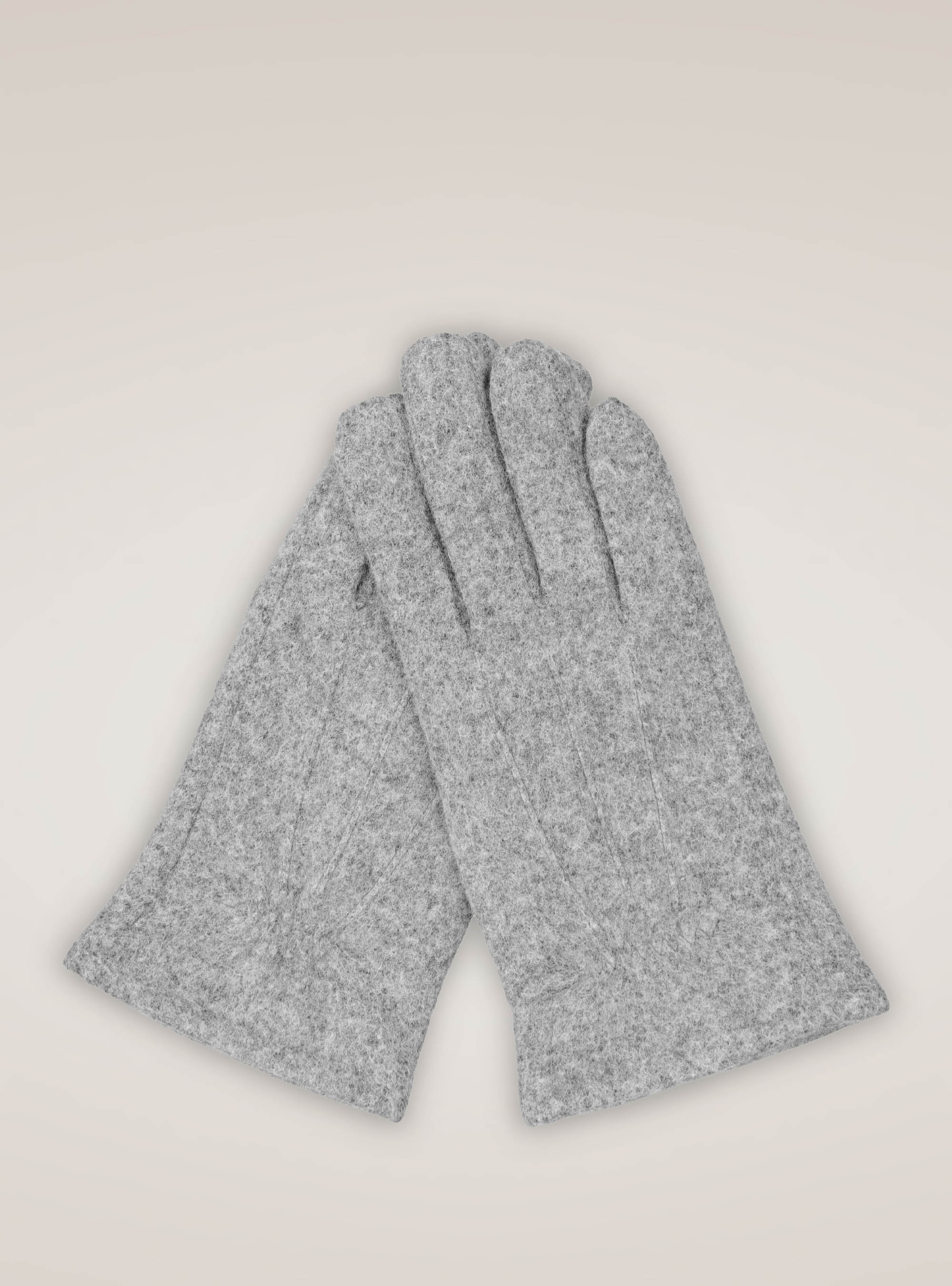 Guanti in misto lana e cotone, GRIGIO CHIARO