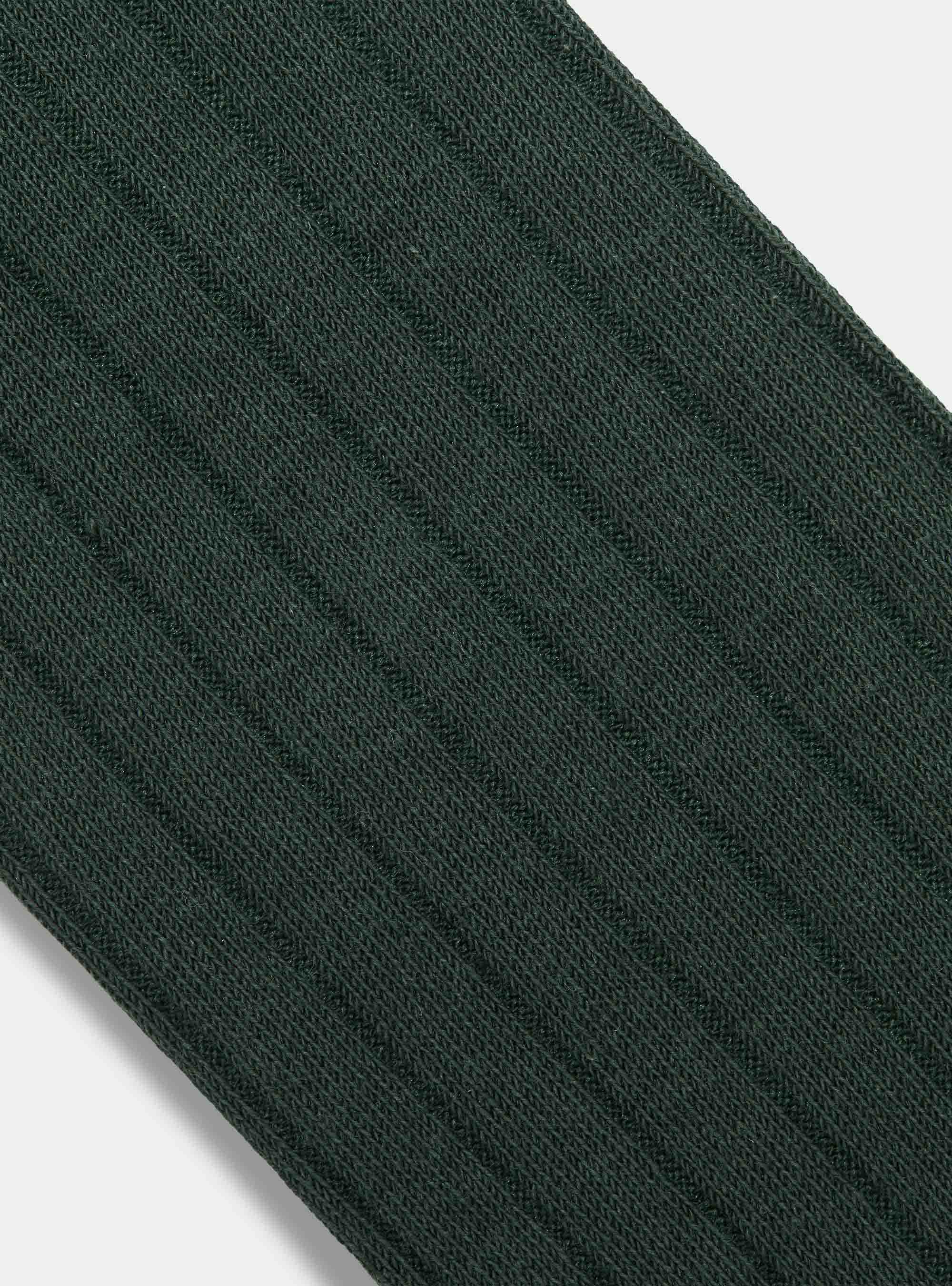 Calzini a costina con ricamo, VERDE