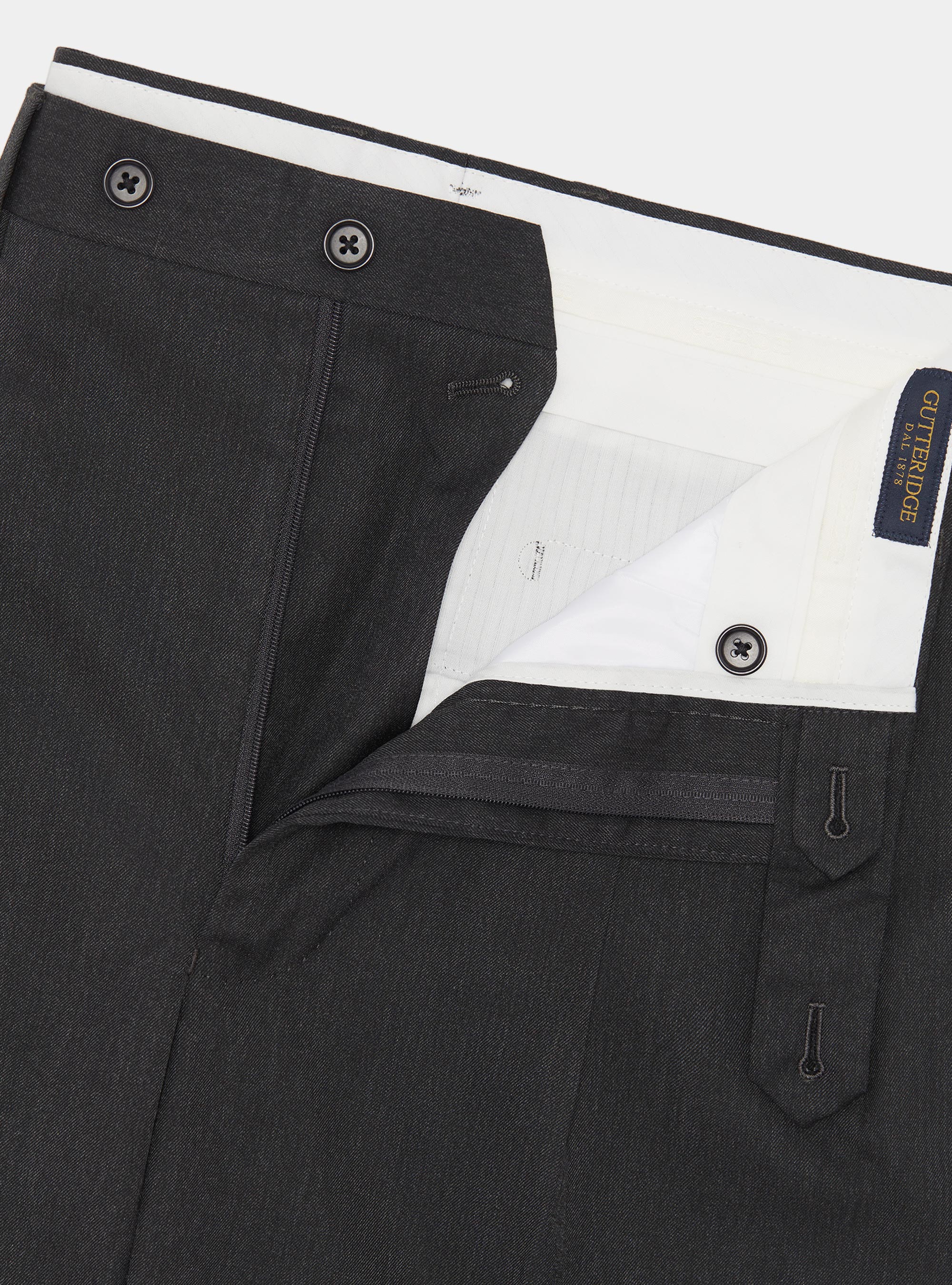 Pantaloni classici con pince, ASFALTO