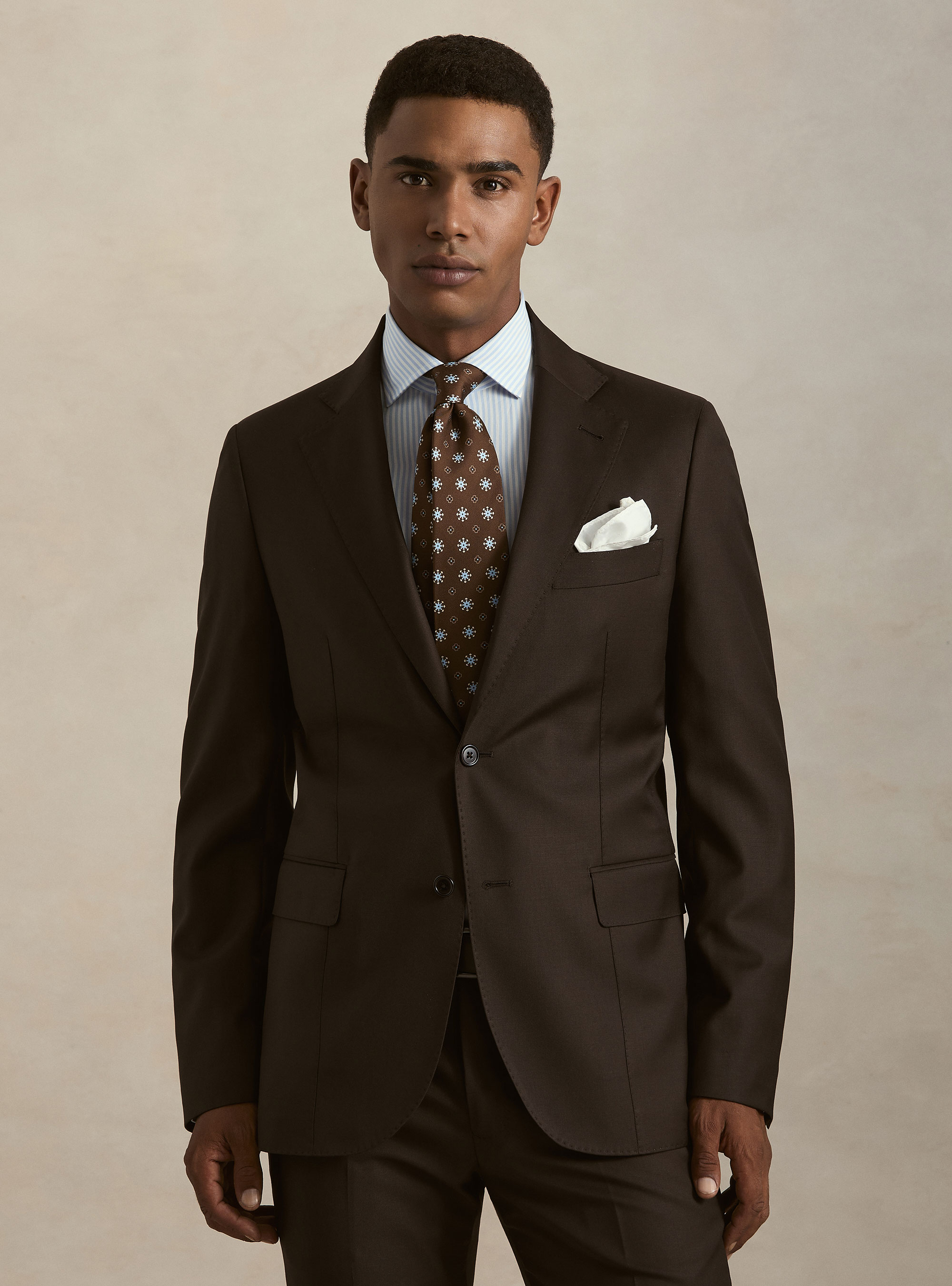 Giacca per abito in pura lana Vitale Barberis Canonico, MARRONE 0508C