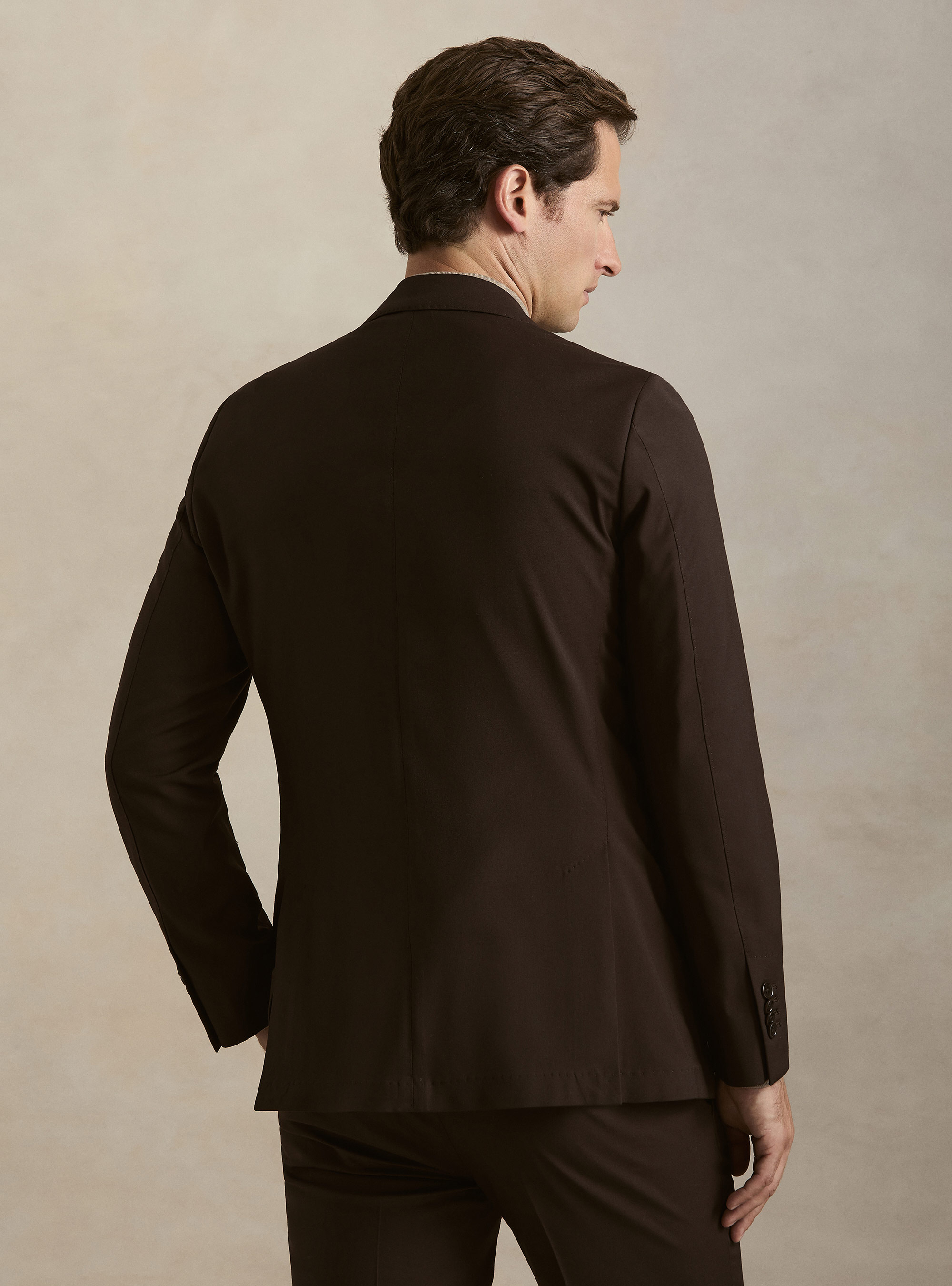 Giacca abito classico slim fit, MARRONE