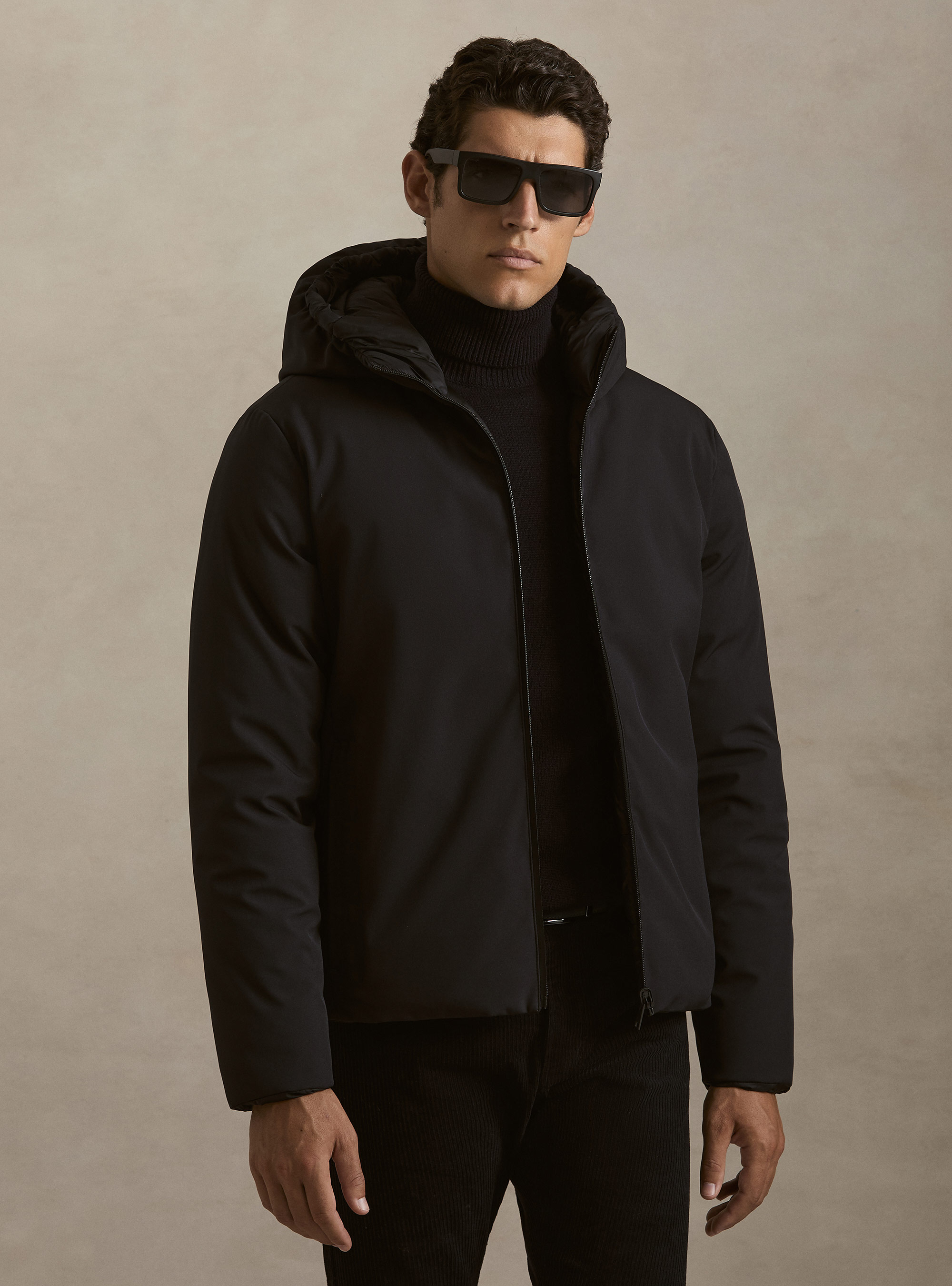 Bomber reversibile con cappuccio, BLU NAVY