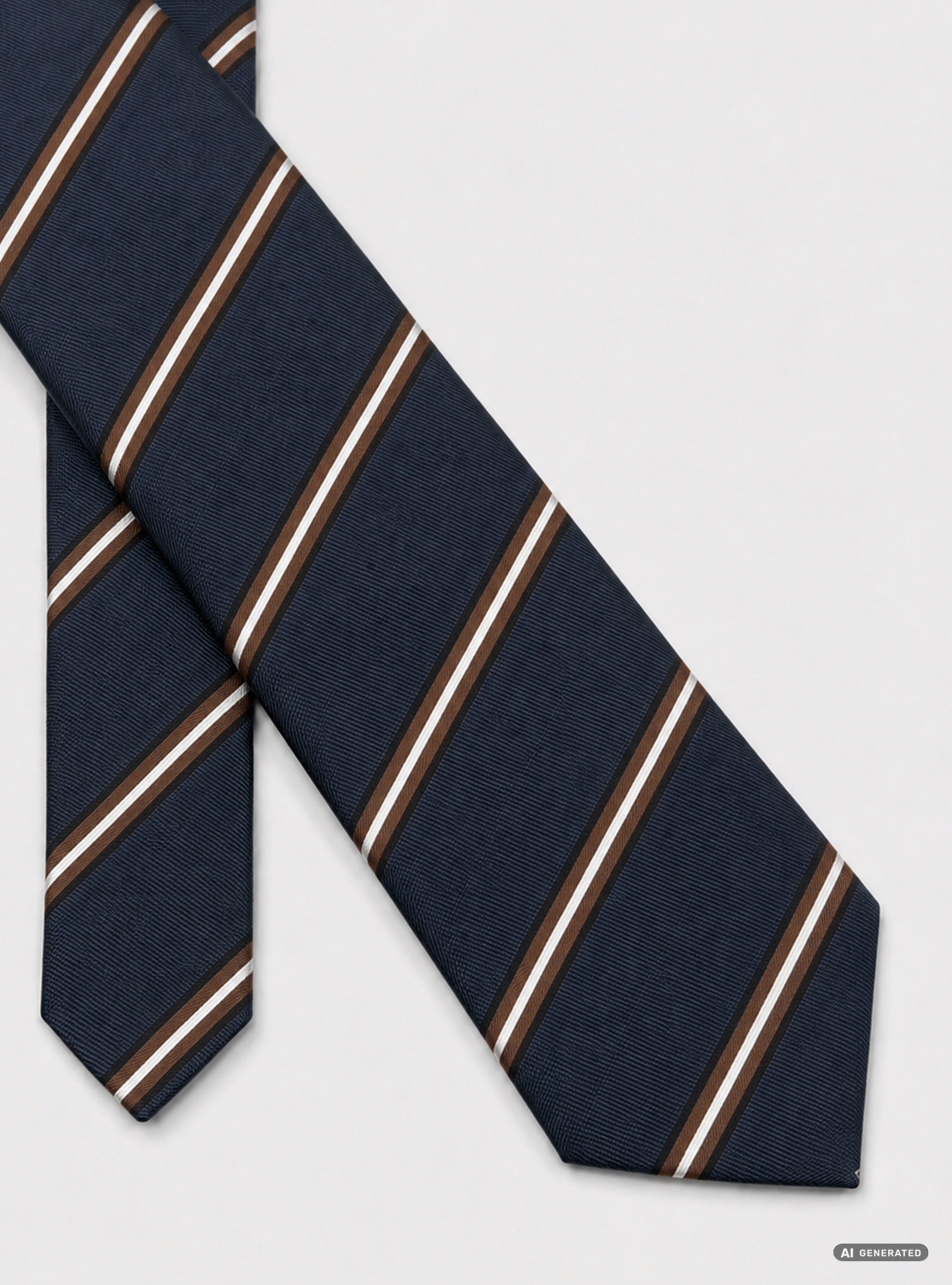 Cravatta in twill di seta rigata, BLU NAVY