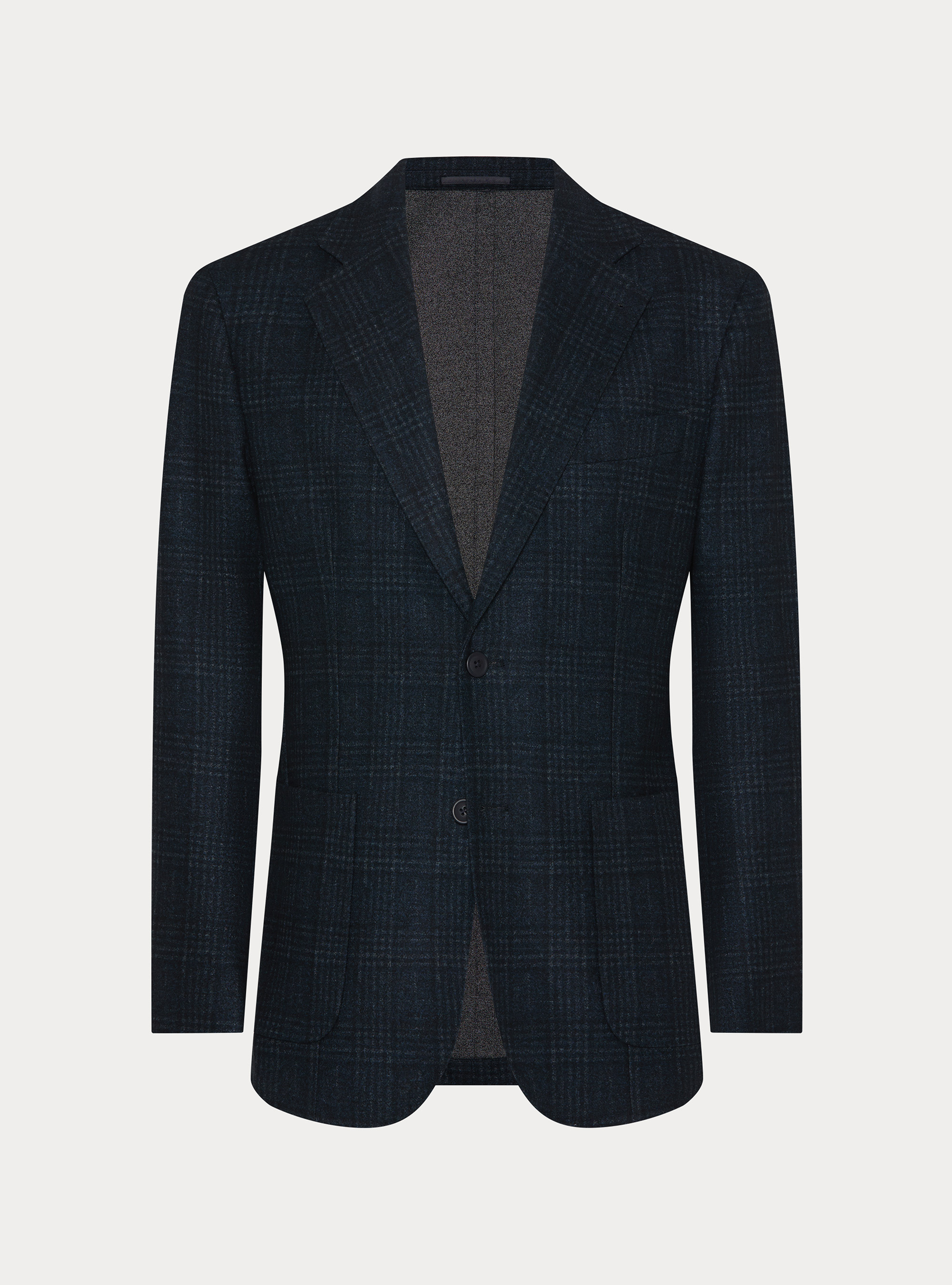 Giacca monopetto in jersey stampato, BLU NAVY