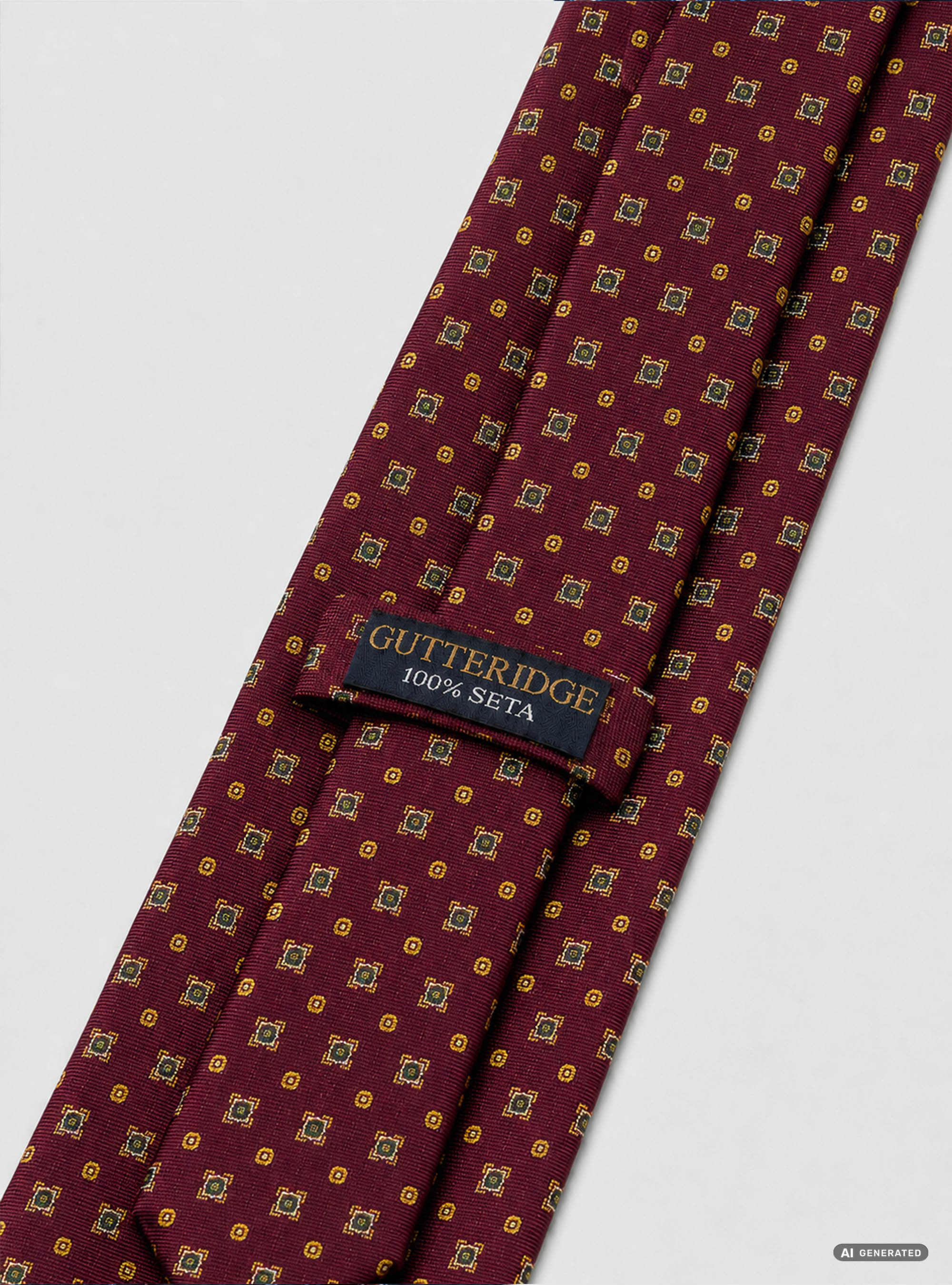 Cravatta in seta jacquard micro fantasia, BORDEAUX