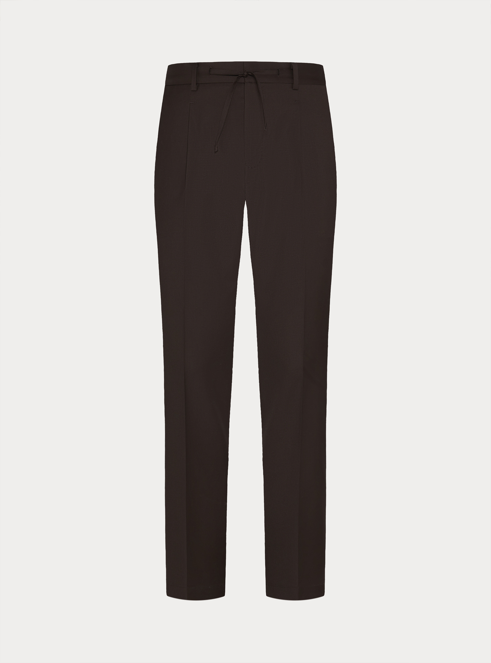 Pantaloni con coulisse in lana Vitale Barberis Canonico, MARRONE 0508C