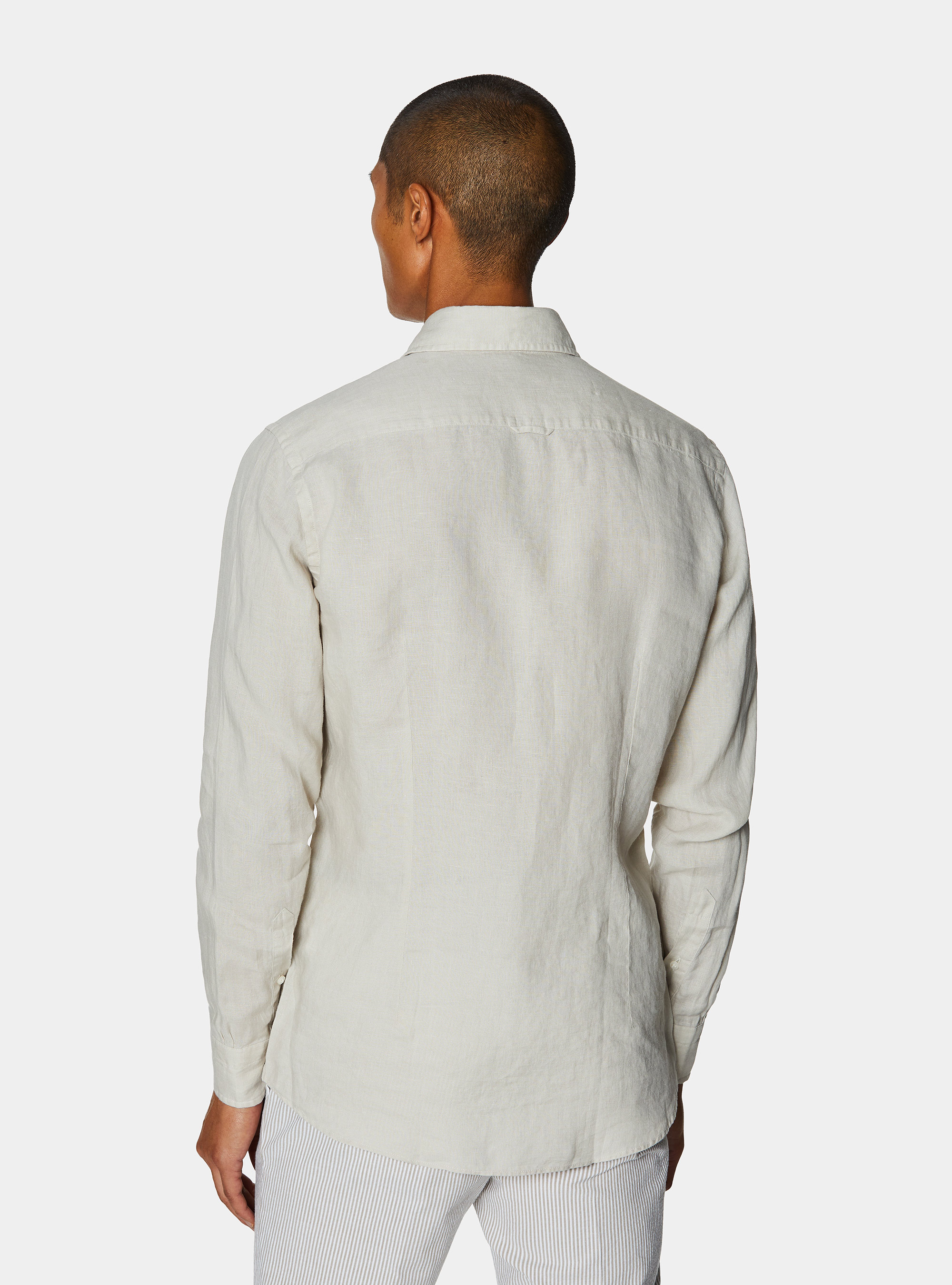 Camicia in puro lino, ECRU 0536C