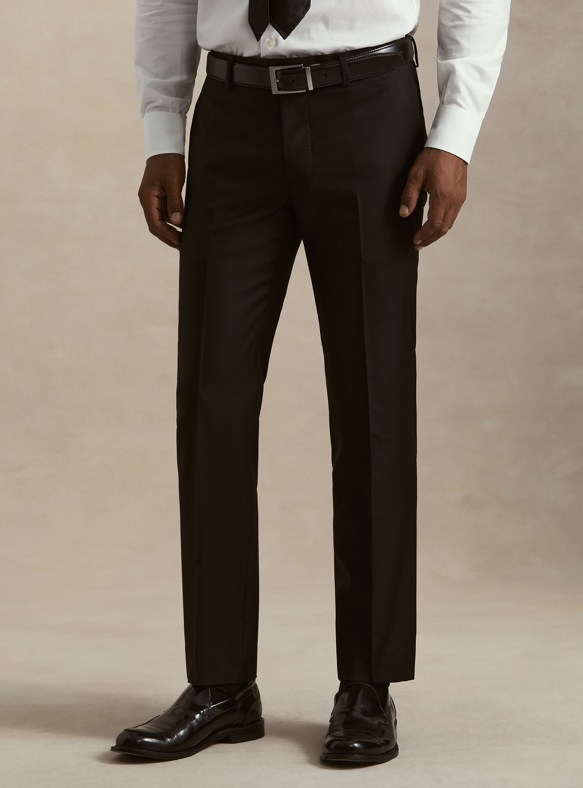 Pantaloni per abito in pura lana Vitale Barberis Canonico, NERO